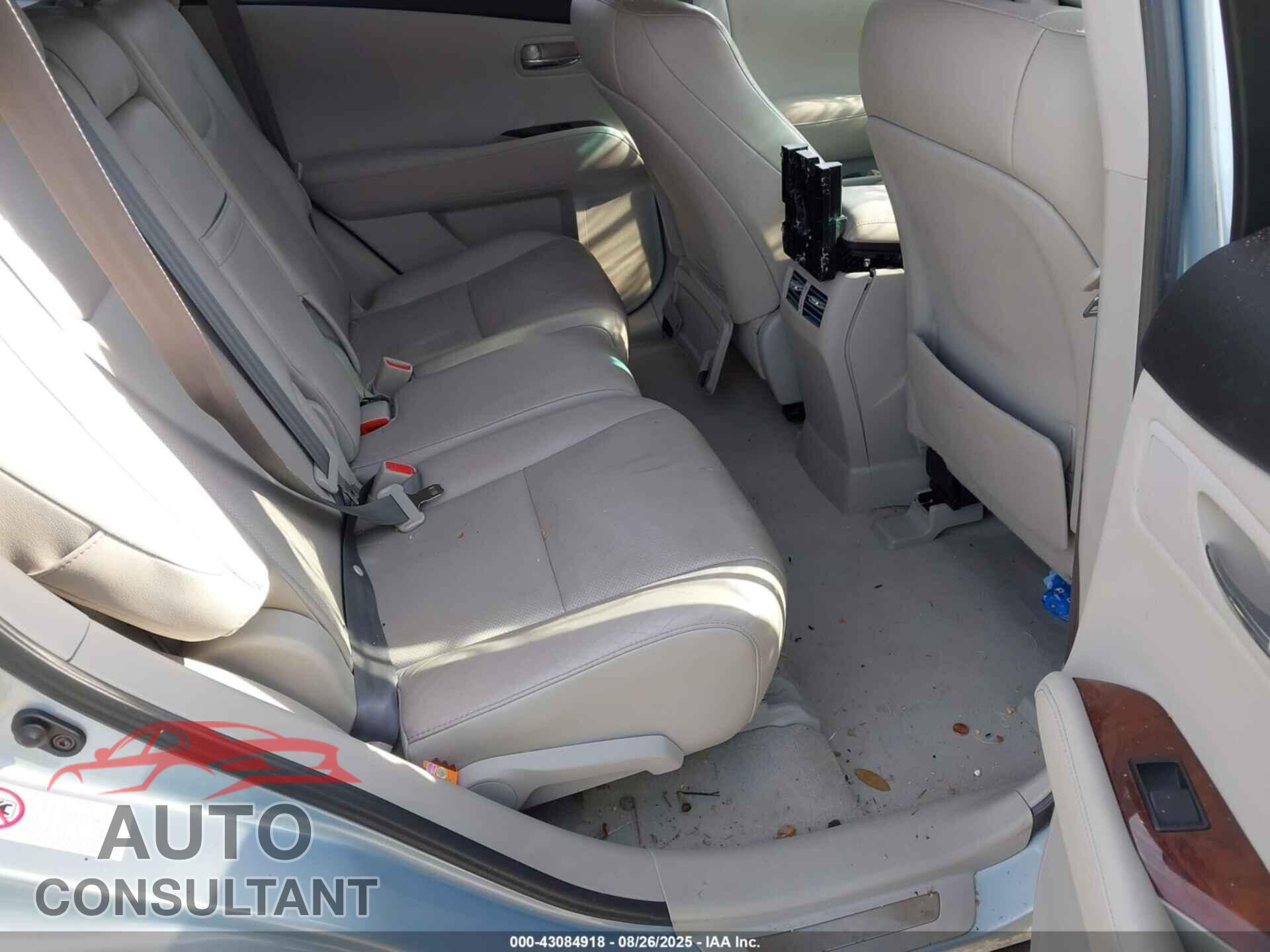 LEXUS RX 350 2010 - 2T2BK1BAXAC018586