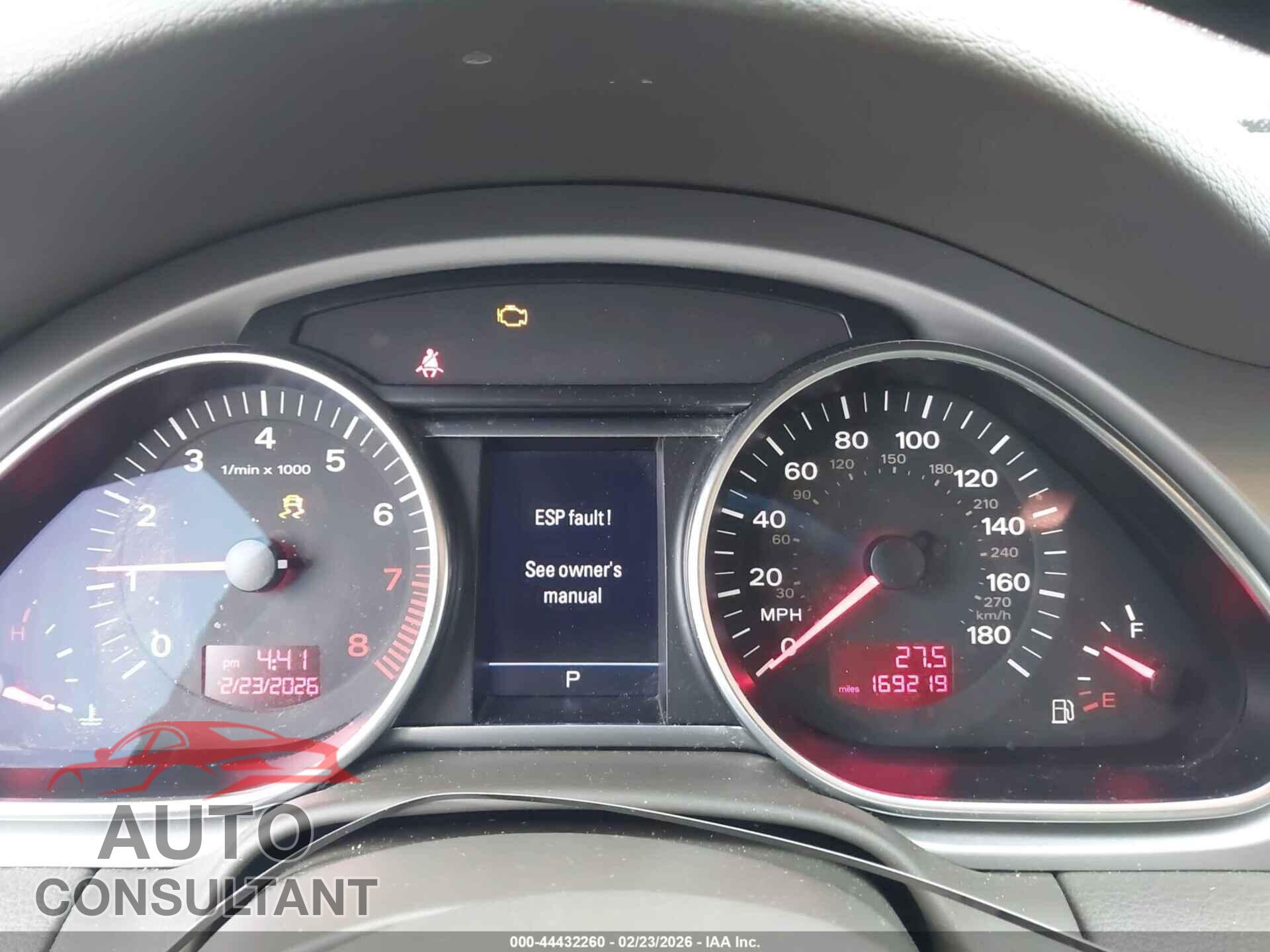 AUDI Q7 2009 - WA1AY74L09D004155