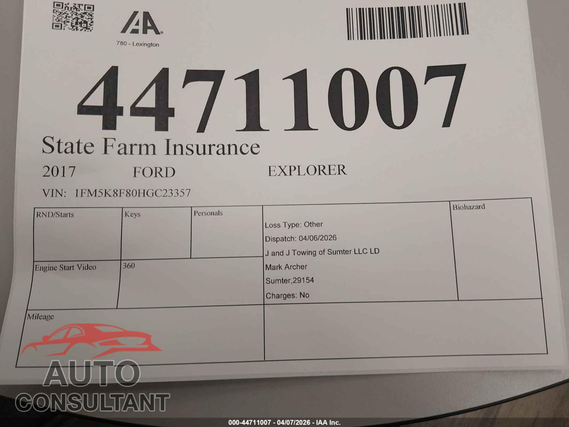 FORD EXPLORER 2017 - 1FM5K8F80HGC23357