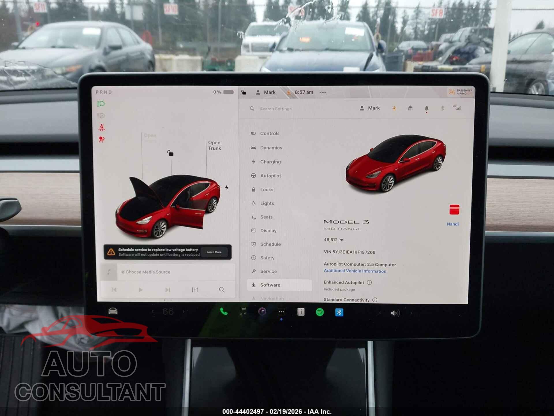 TESLA MODEL 3 2019 - 5YJ3E1EA1KF197268