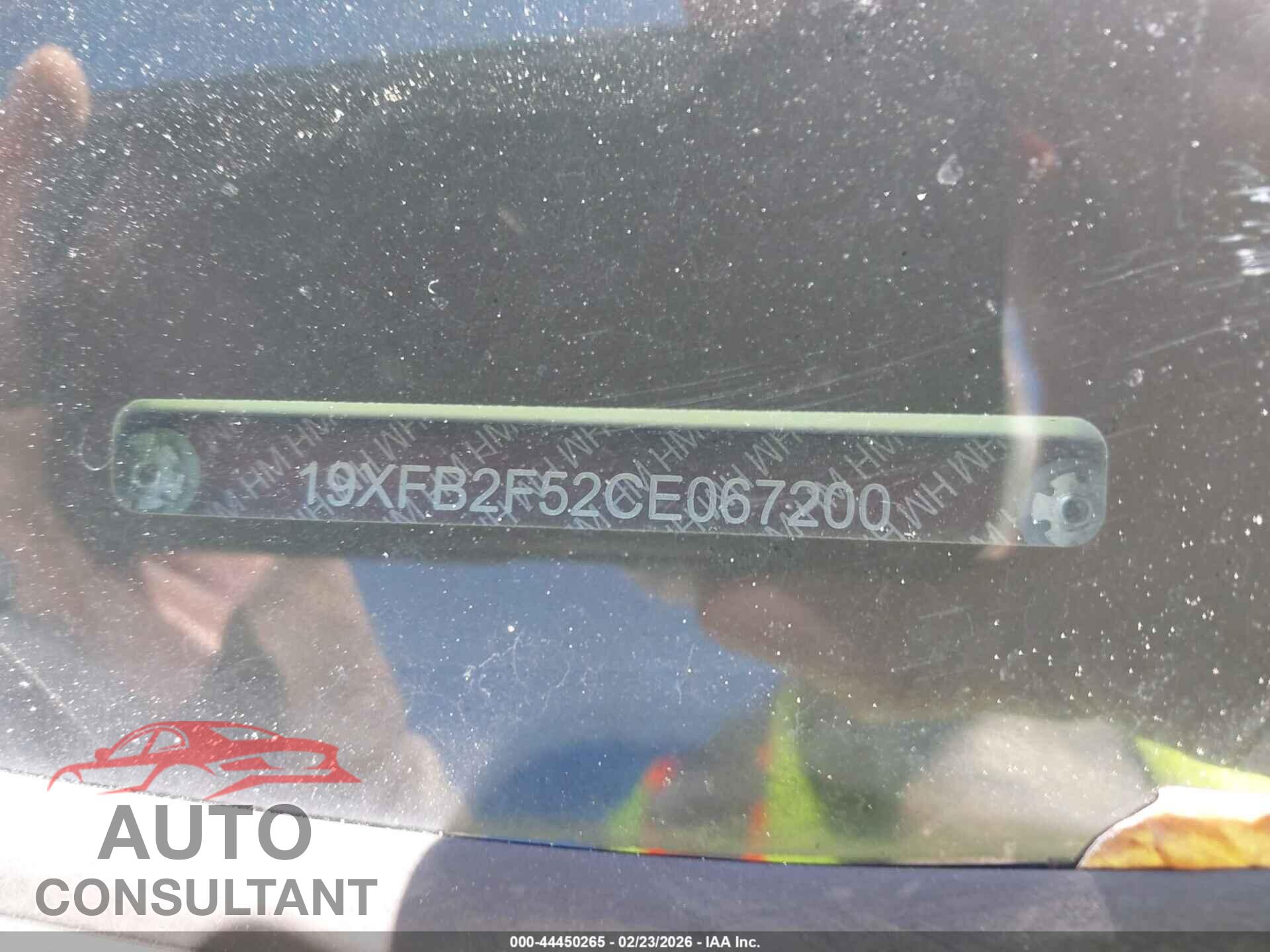 HONDA CIVIC 2012 - 19XFB2F52CE067200