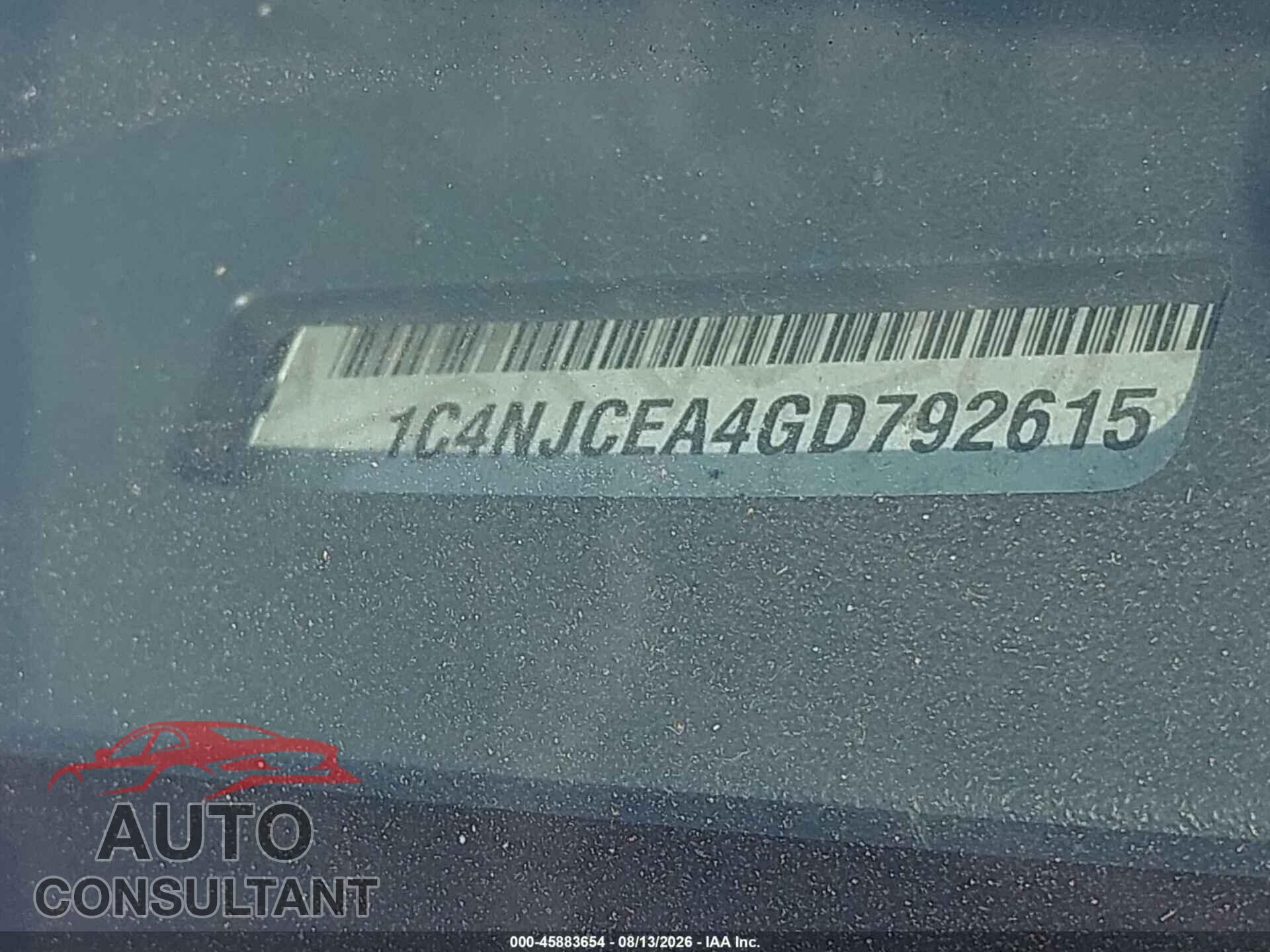 JEEP COMPASS 2016 - 1C4NJCEA4GD792615