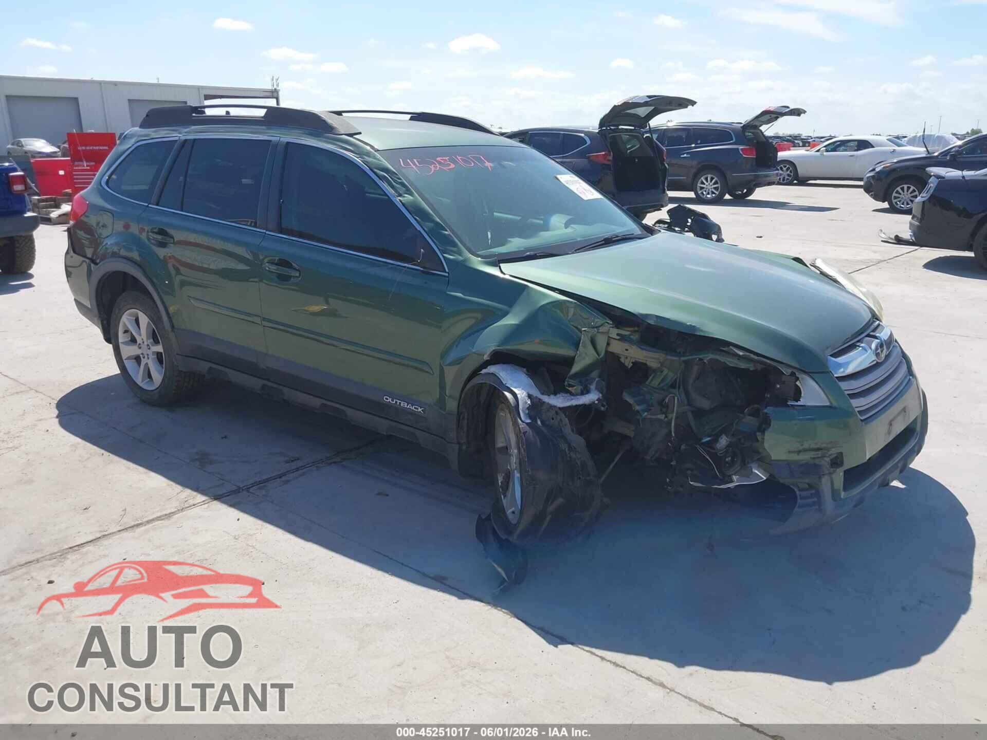 SUBARU OUTBACK 2014 - 4S4BRBCC4E3267059