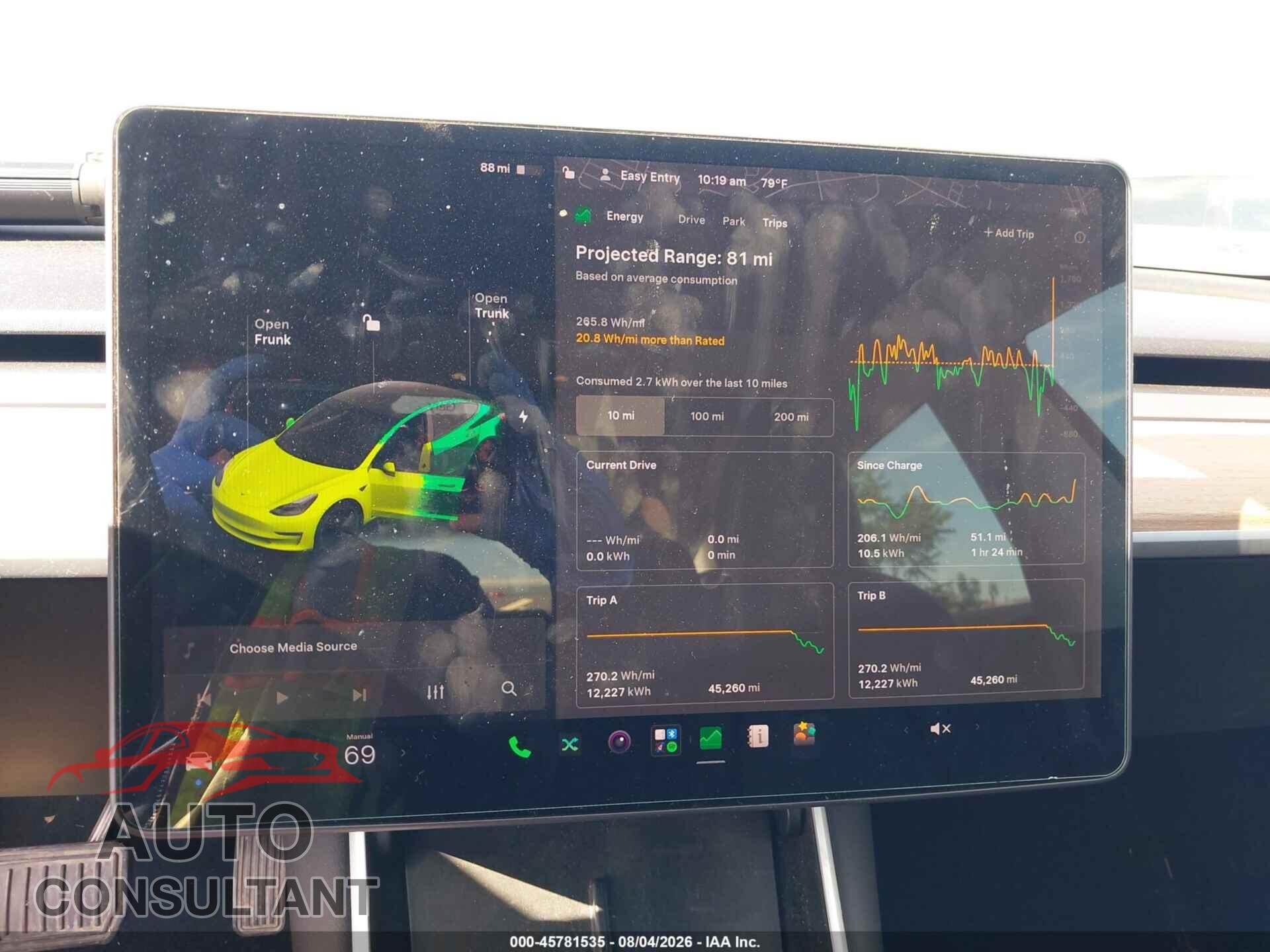 TESLA MODEL 3 2019 - 5YJ3E1EB8KF385729