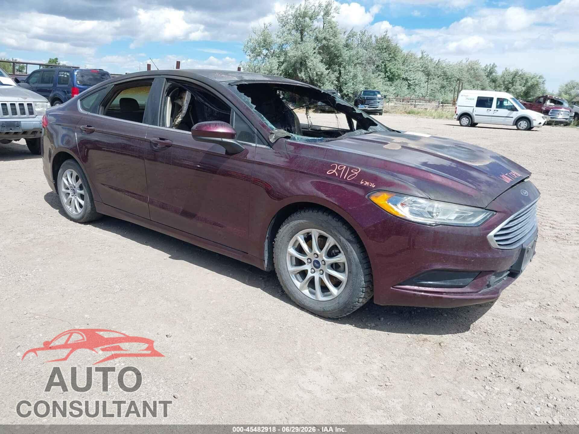 FORD FUSION 2017 - 3FA6P0G77HR110036