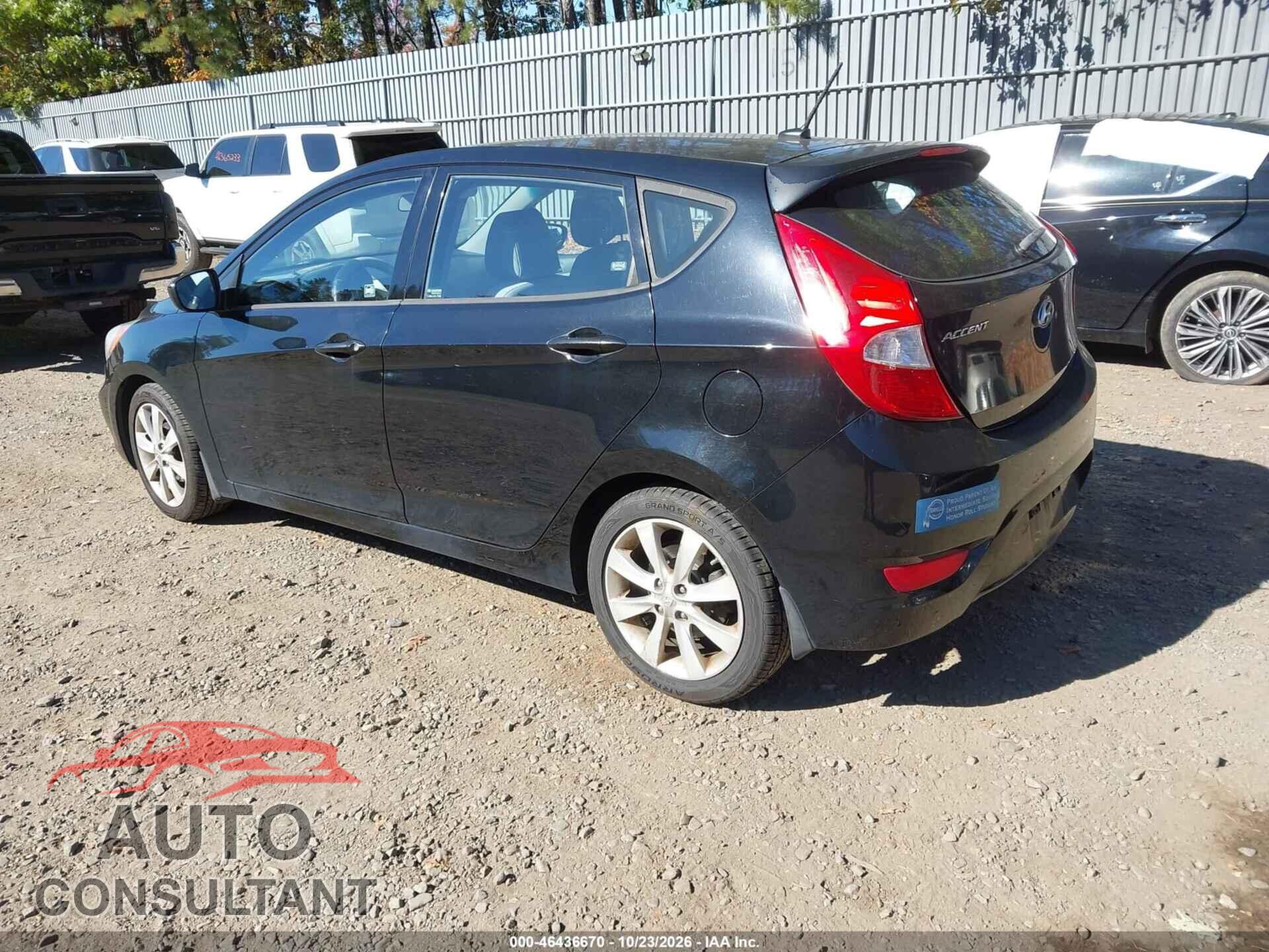 HYUNDAI ACCENT 2012 - KMHCU5AE8CU045883