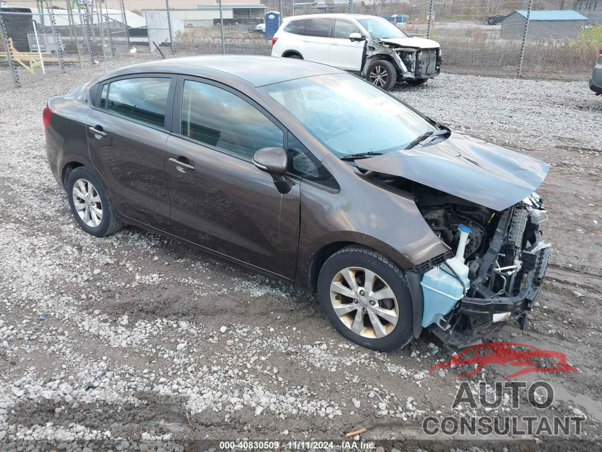 KIA RIO 2012 - KNADN4A30C6050107