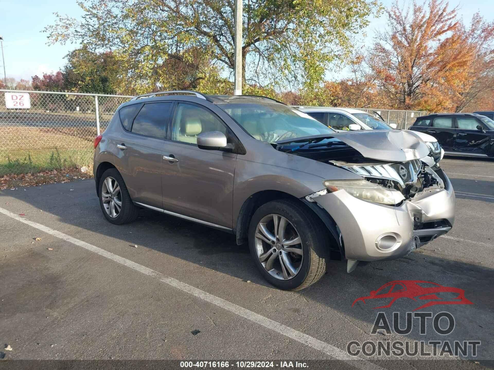 NISSAN MURANO 2009 - JN8AZ18W29W123371