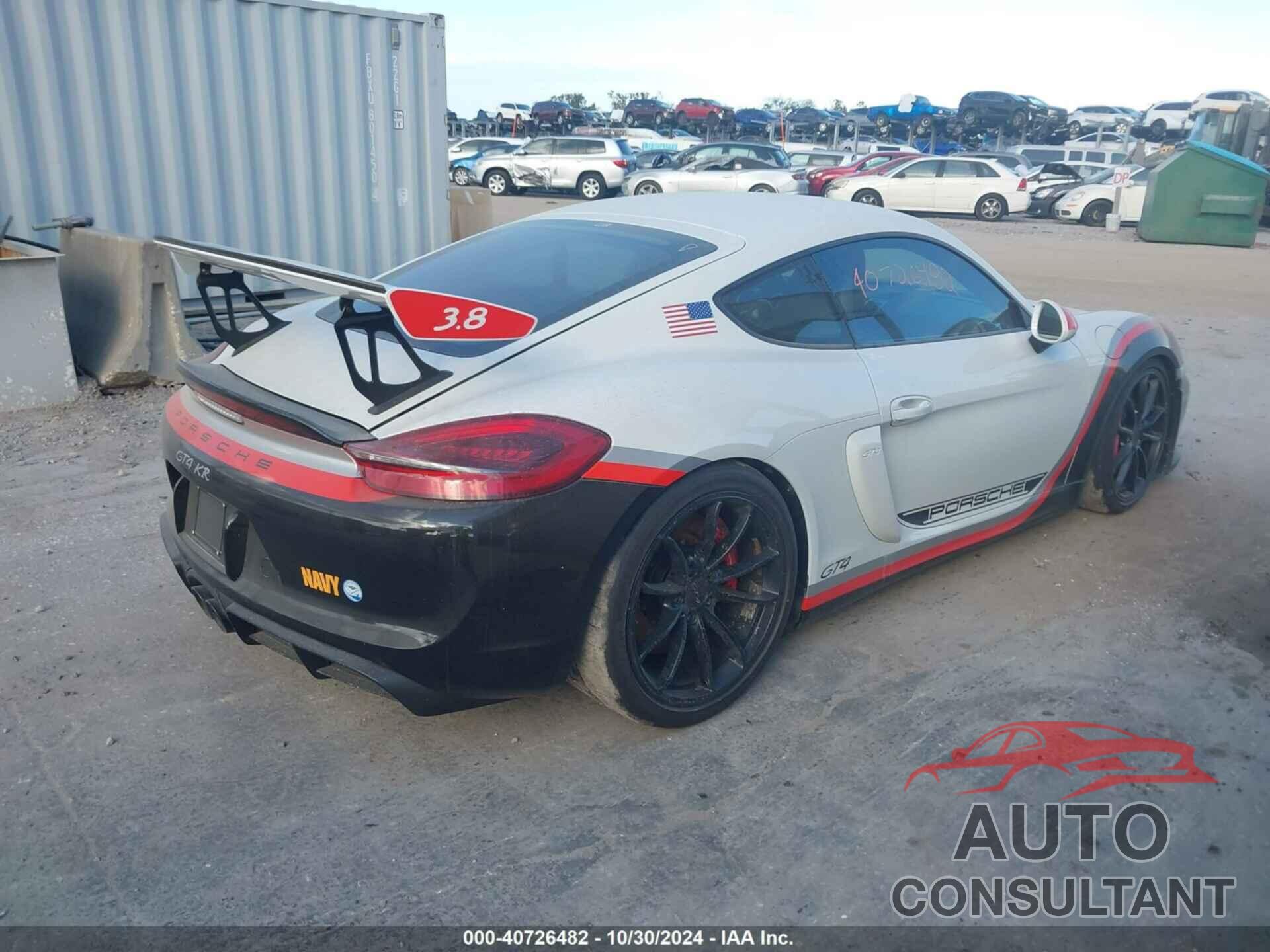 PORSCHE CAYMAN 2016 - WP0AC2A81GK192202