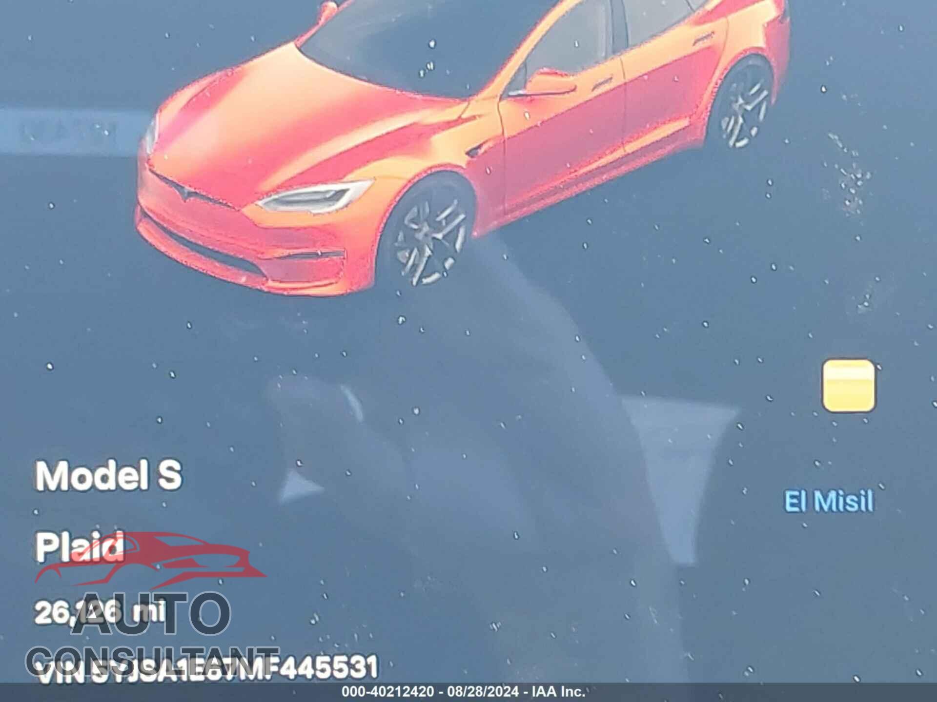 TESLA MODEL S 2021 - 5YJSA1E67MF445531