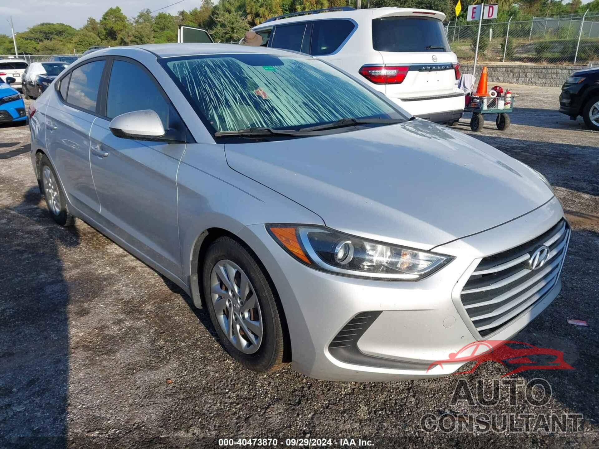 HYUNDAI ELANTRA 2017 - KMHD74LF3HU381072