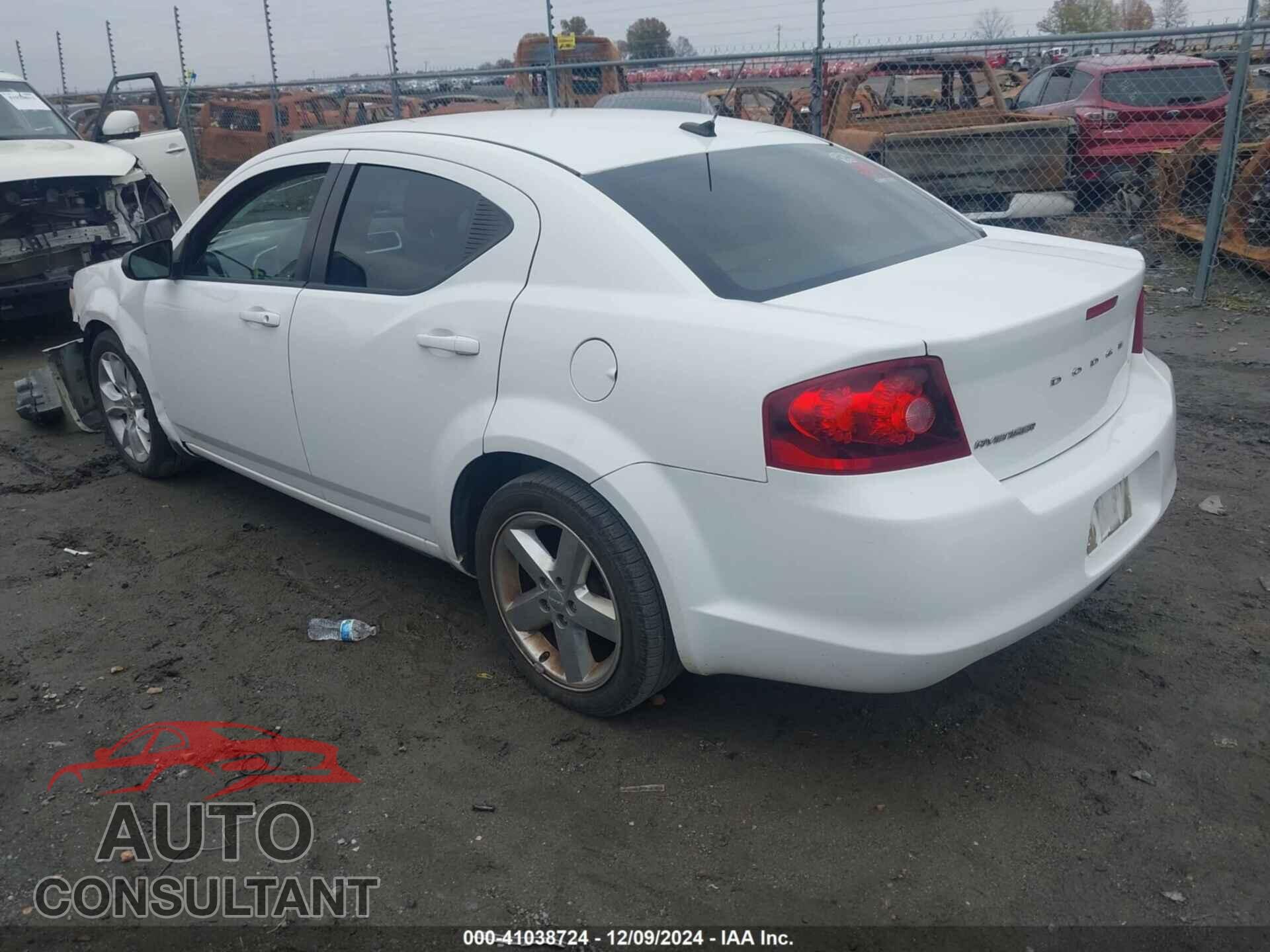 DODGE AVENGER 2013 - 1C3CDZAB7DN616636