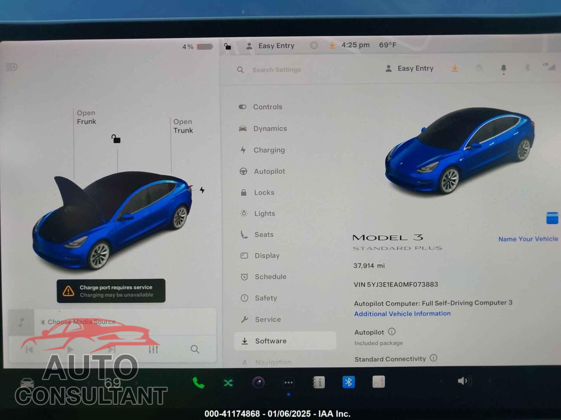 TESLA MODEL 3 2021 - 5YJ3E1EA0MF073883