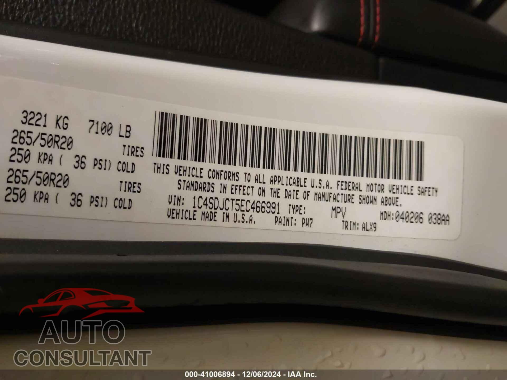 DODGE DURANGO 2014 - 1C4SDJCT5EC466991