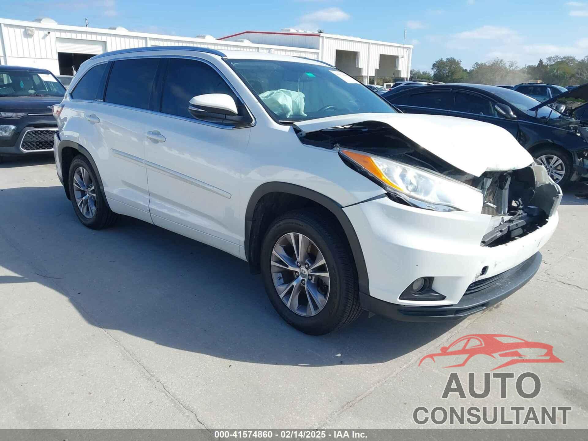 TOYOTA HIGHLANDER 2015 - 5TDJKRFH5FS207084