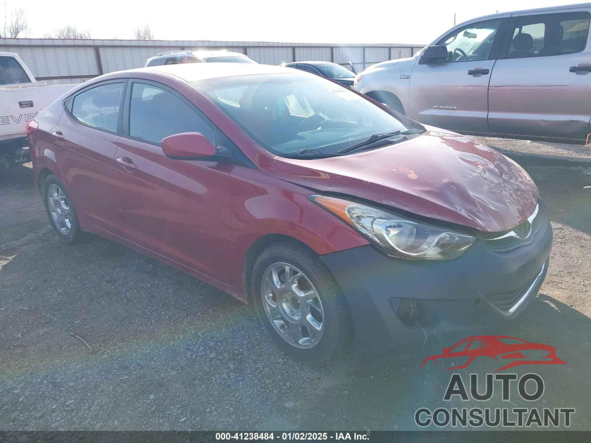 HYUNDAI ELANTRA 2012 - KMHDH4AE7CU415109