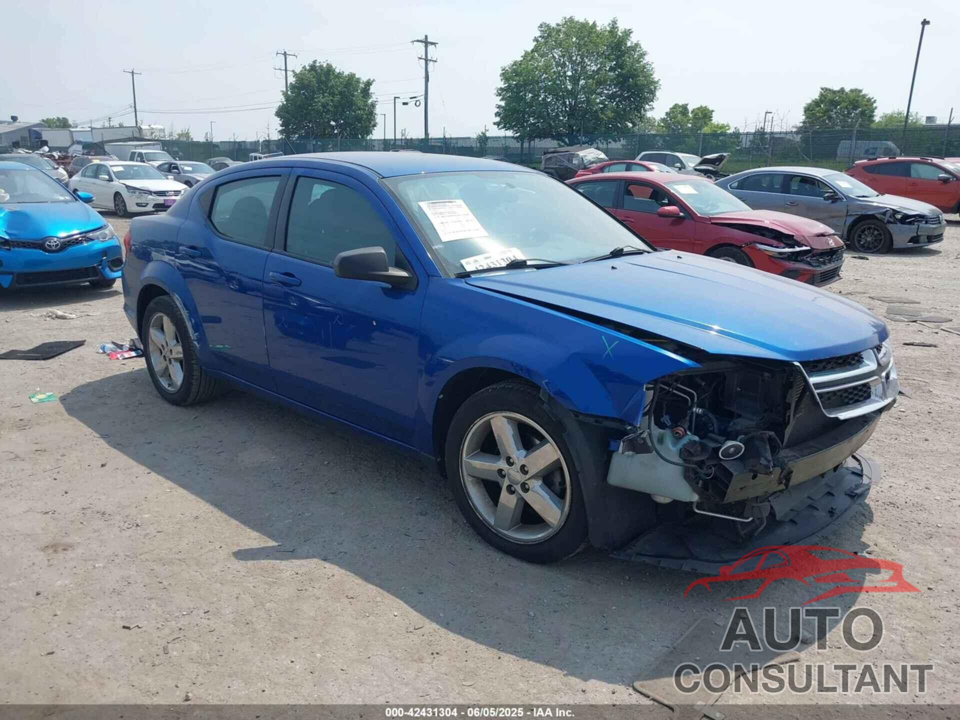 DODGE AVENGER 2013 - 1C3CDZAB9DN687871
