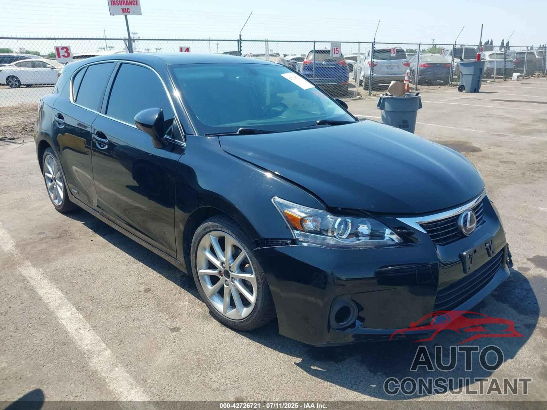 LEXUS CT 200H 2013 - JTHKD5BH9D2125536