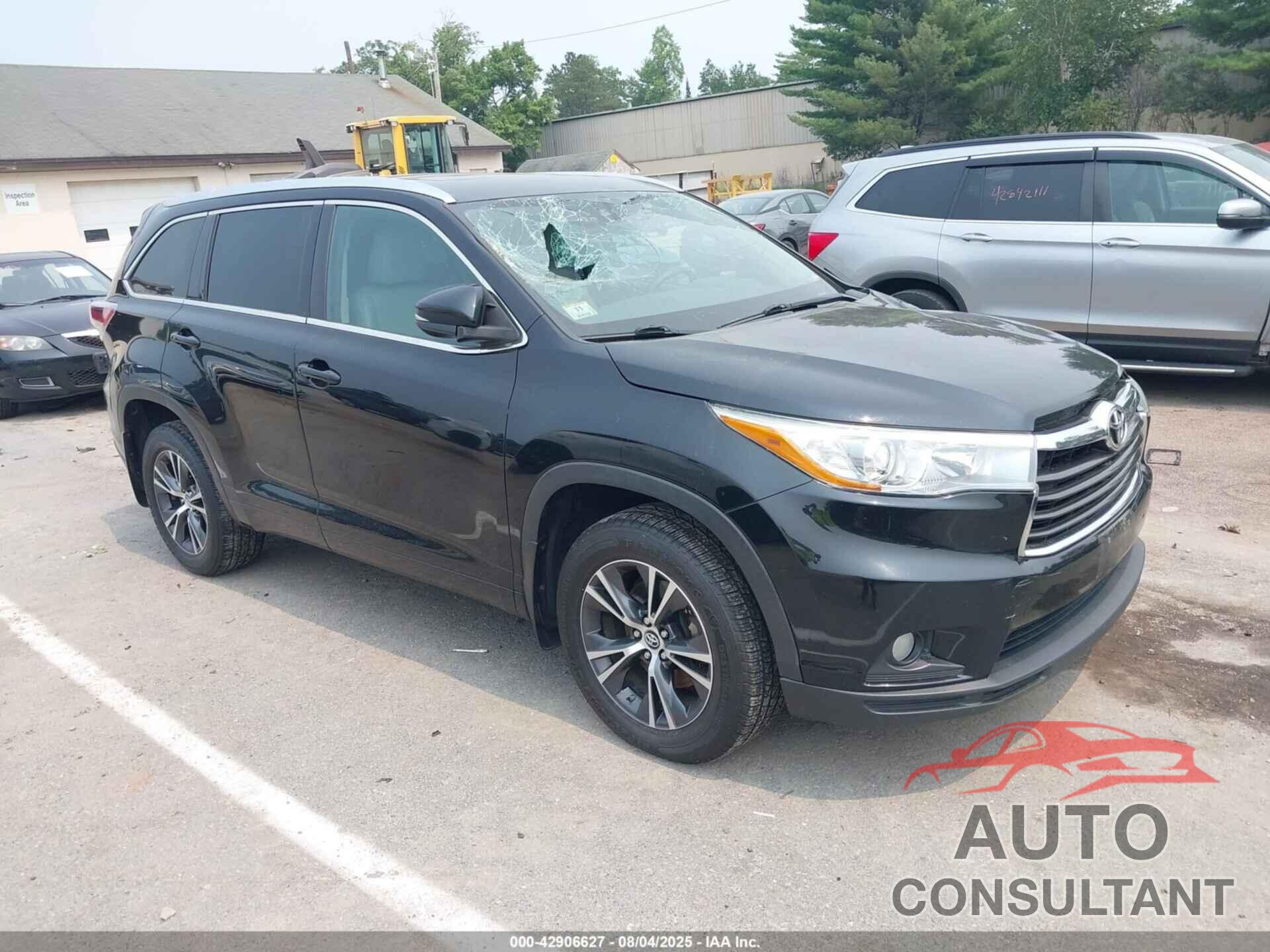 TOYOTA HIGHLANDER 2016 - 5TDJKRFH0GS324198