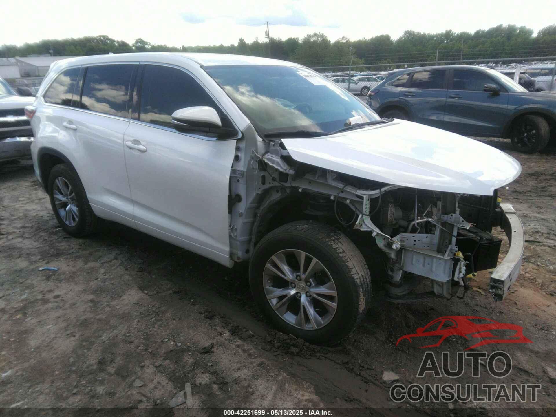 TOYOTA HIGHLANDER 2015 - 5TDZKRFH4FS040865