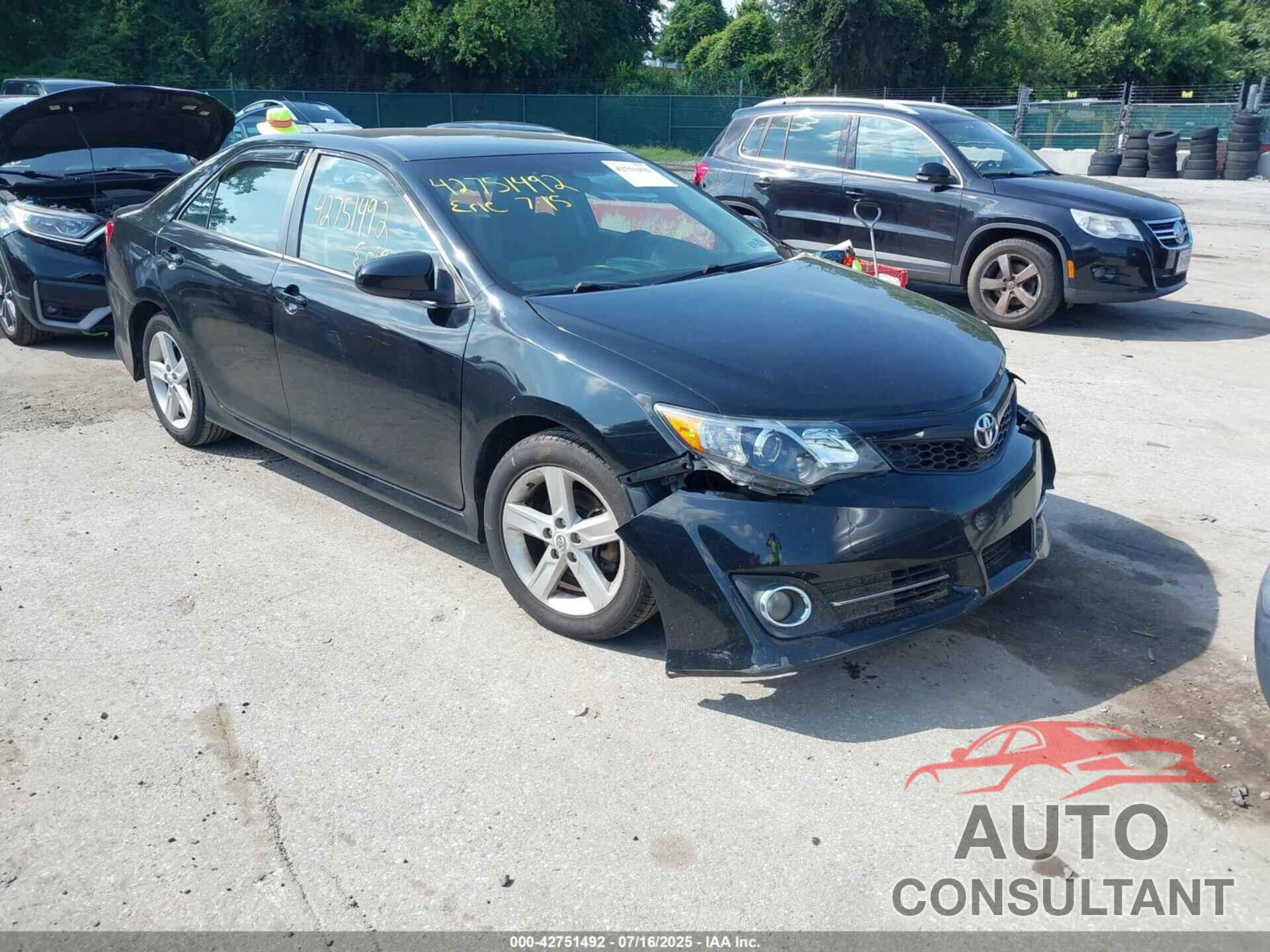 TOYOTA CAMRY 2012 - 4T1BF1FK8CU015988
