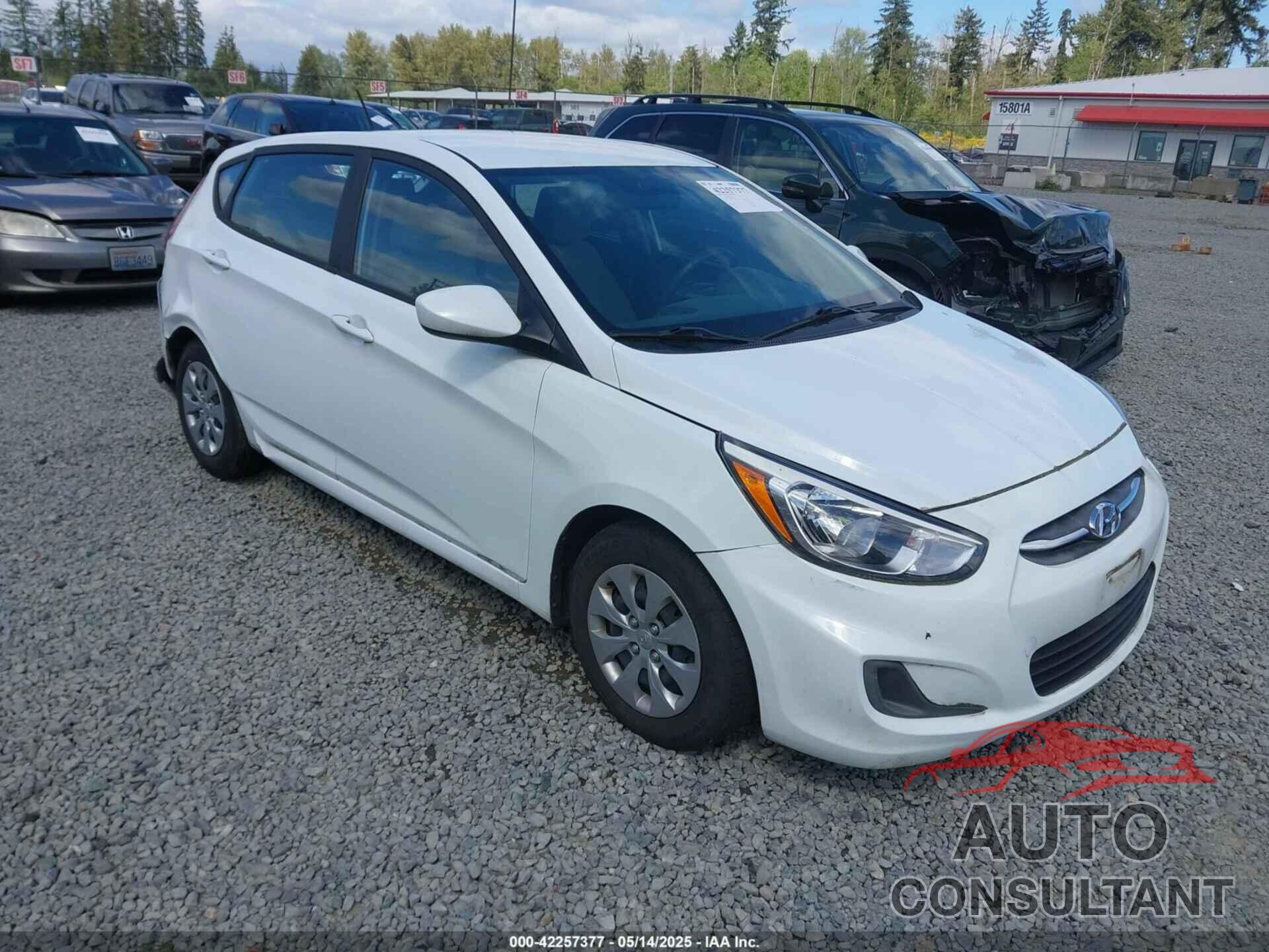 HYUNDAI ACCENT 2017 - KMHCT5AEXHU345046