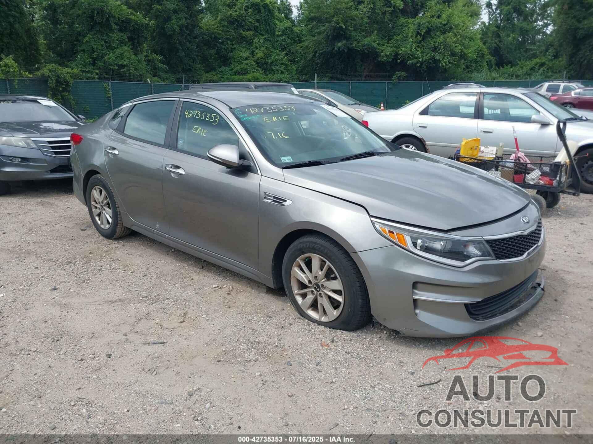KIA OPTIMA 2016 - 5XXGT4L3XGG011163