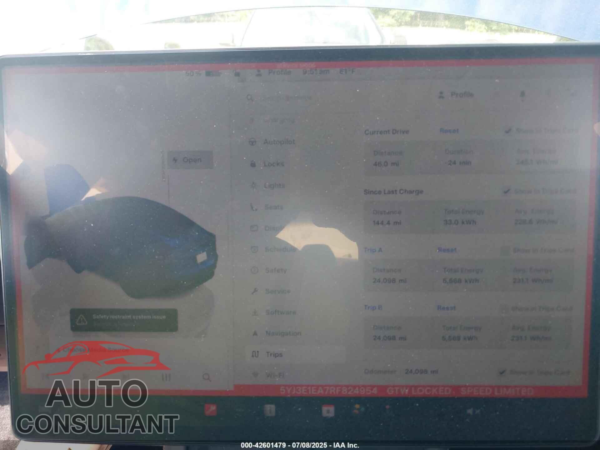 TESLA MODEL 3 2024 - 5YJ3E1EA7RF824954