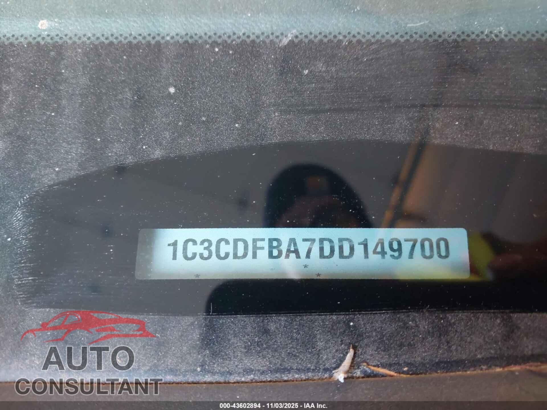DODGE DART 2013 - 1C3CDFBA7DD149700