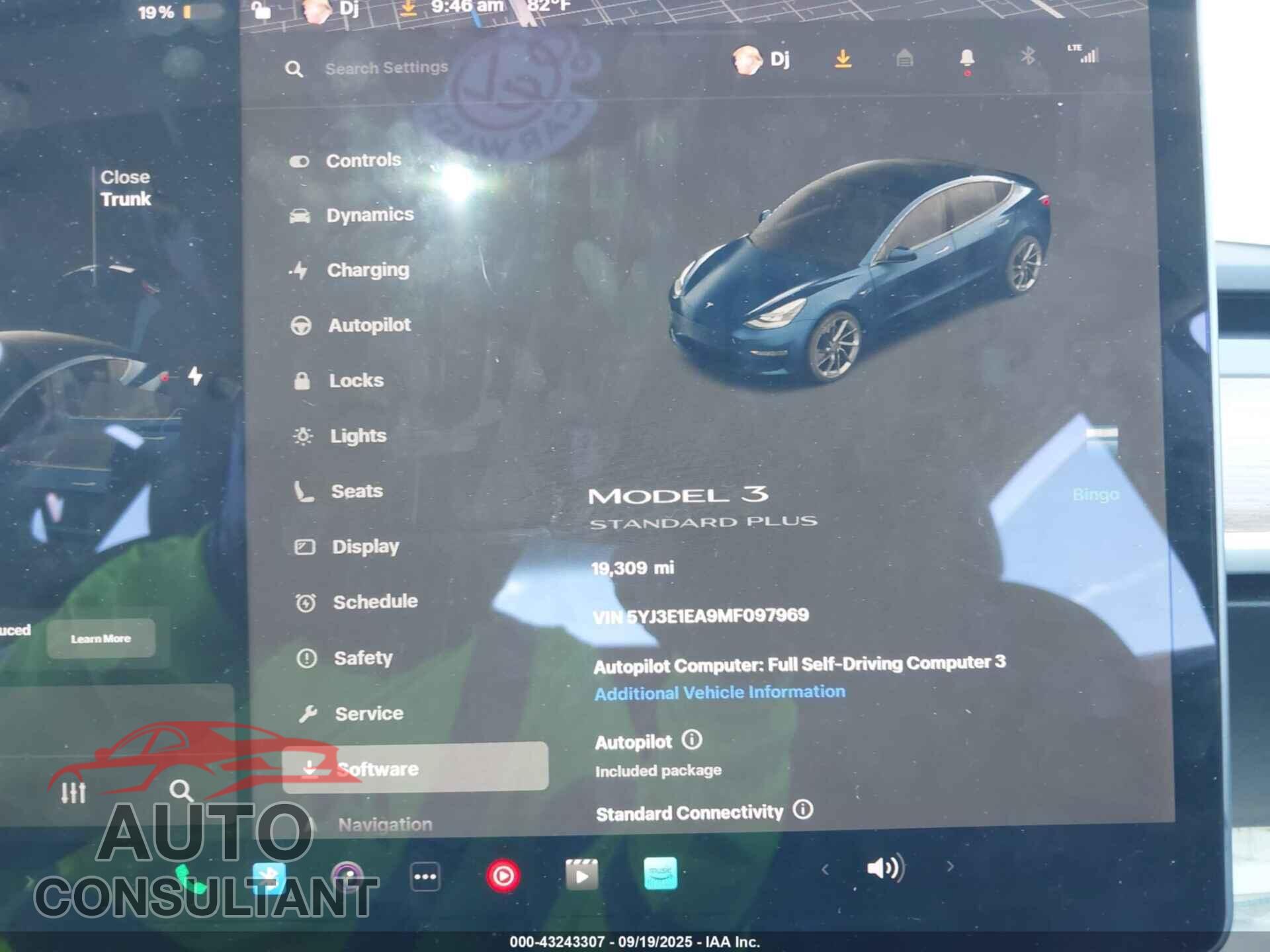 TESLA MODEL 3 2021 - 5YJ3E1EA9MF097969