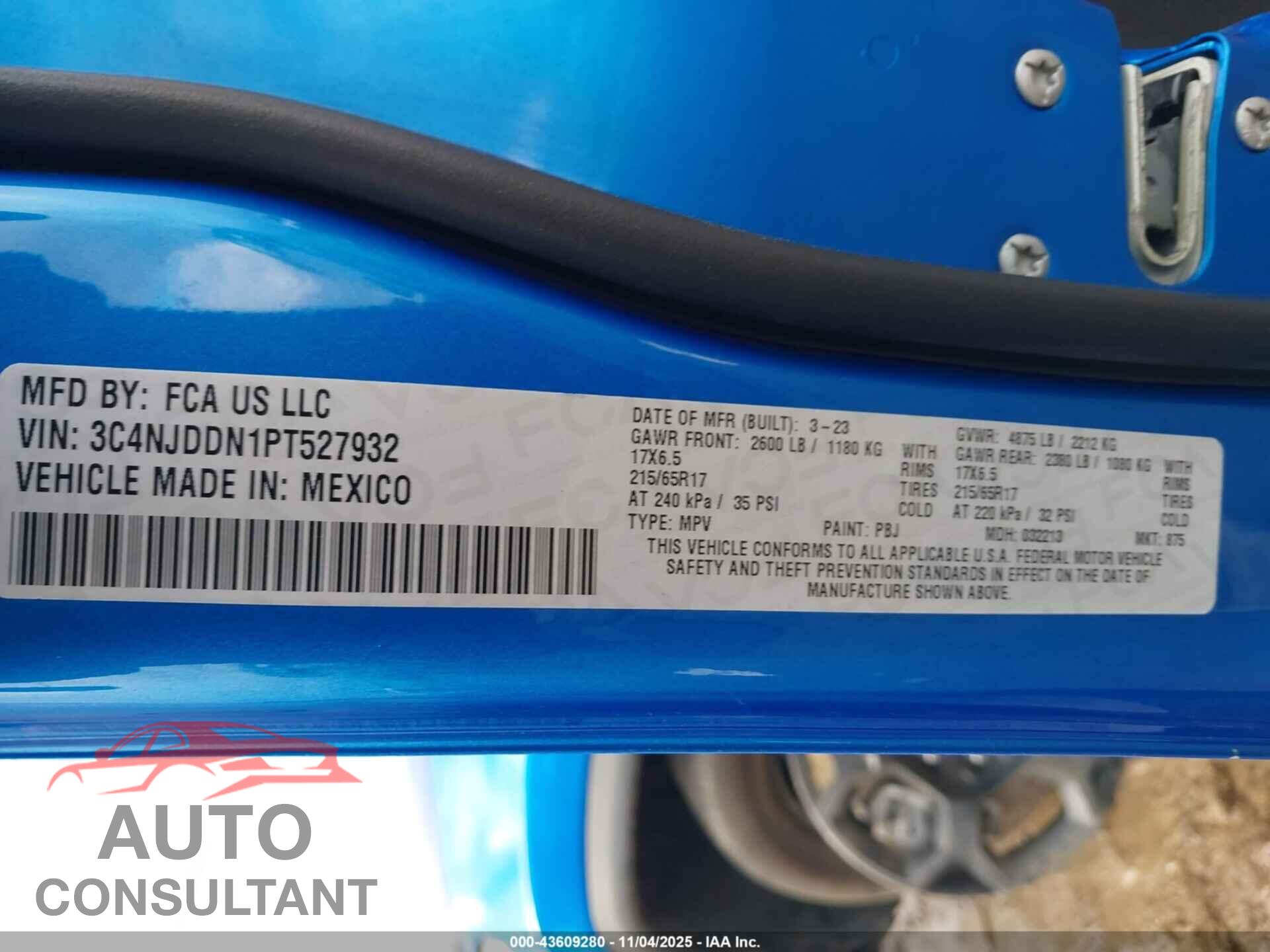 JEEP COMPASS 2023 - 3C4NJDDN1PT527932