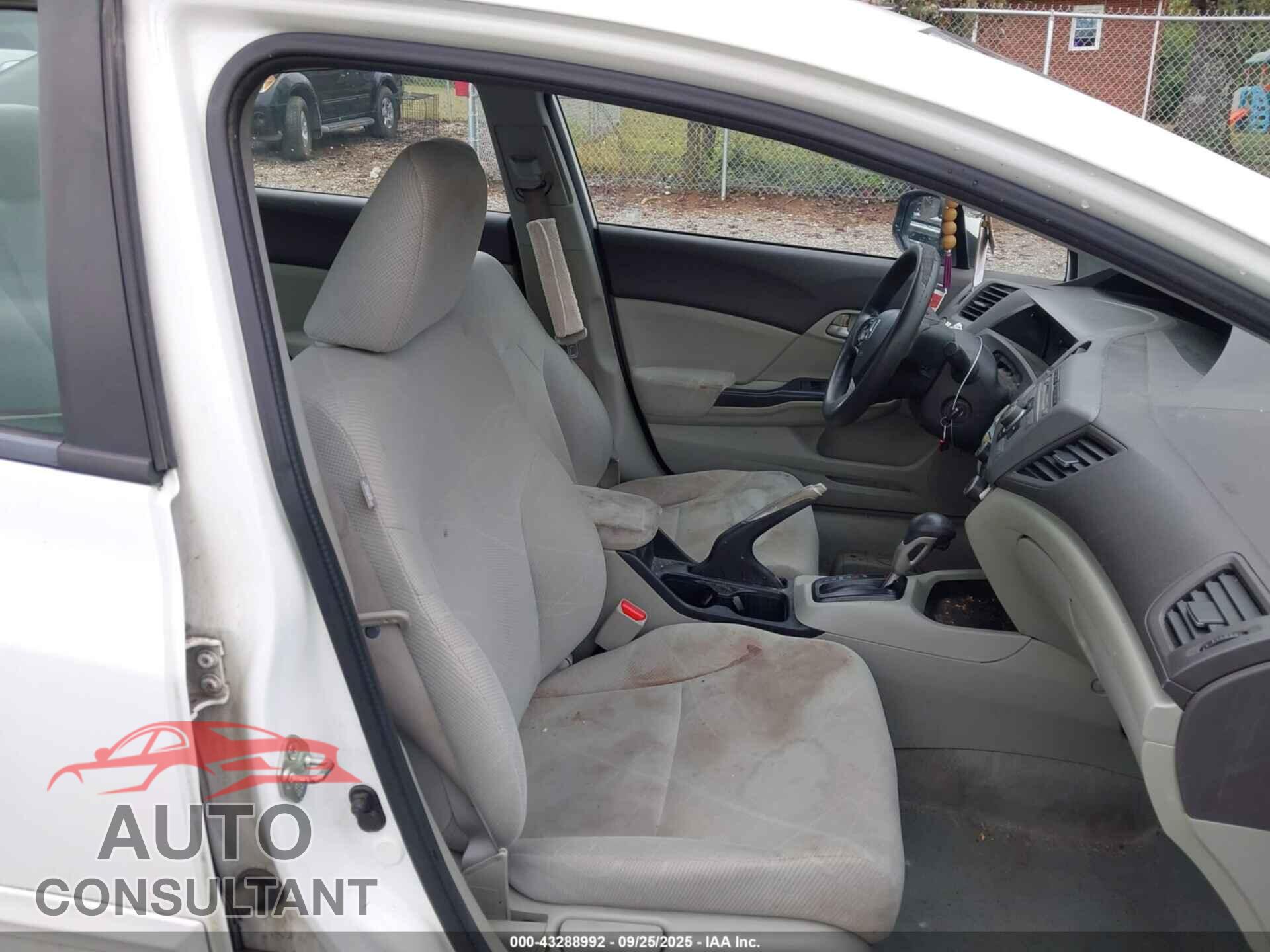 HONDA CIVIC 2012 - 19XFB2F53CE107400