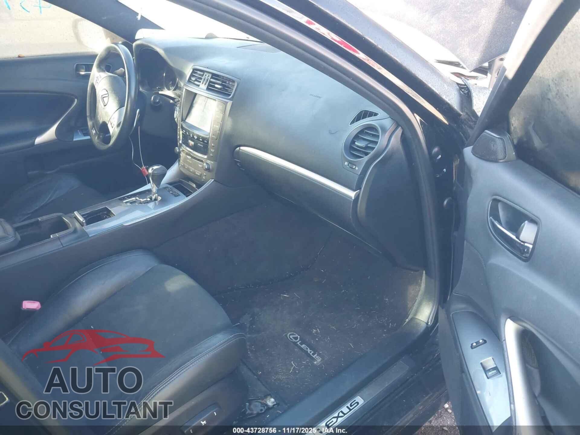 LEXUS IS 250 2012 - JTHBF5C27C5180116