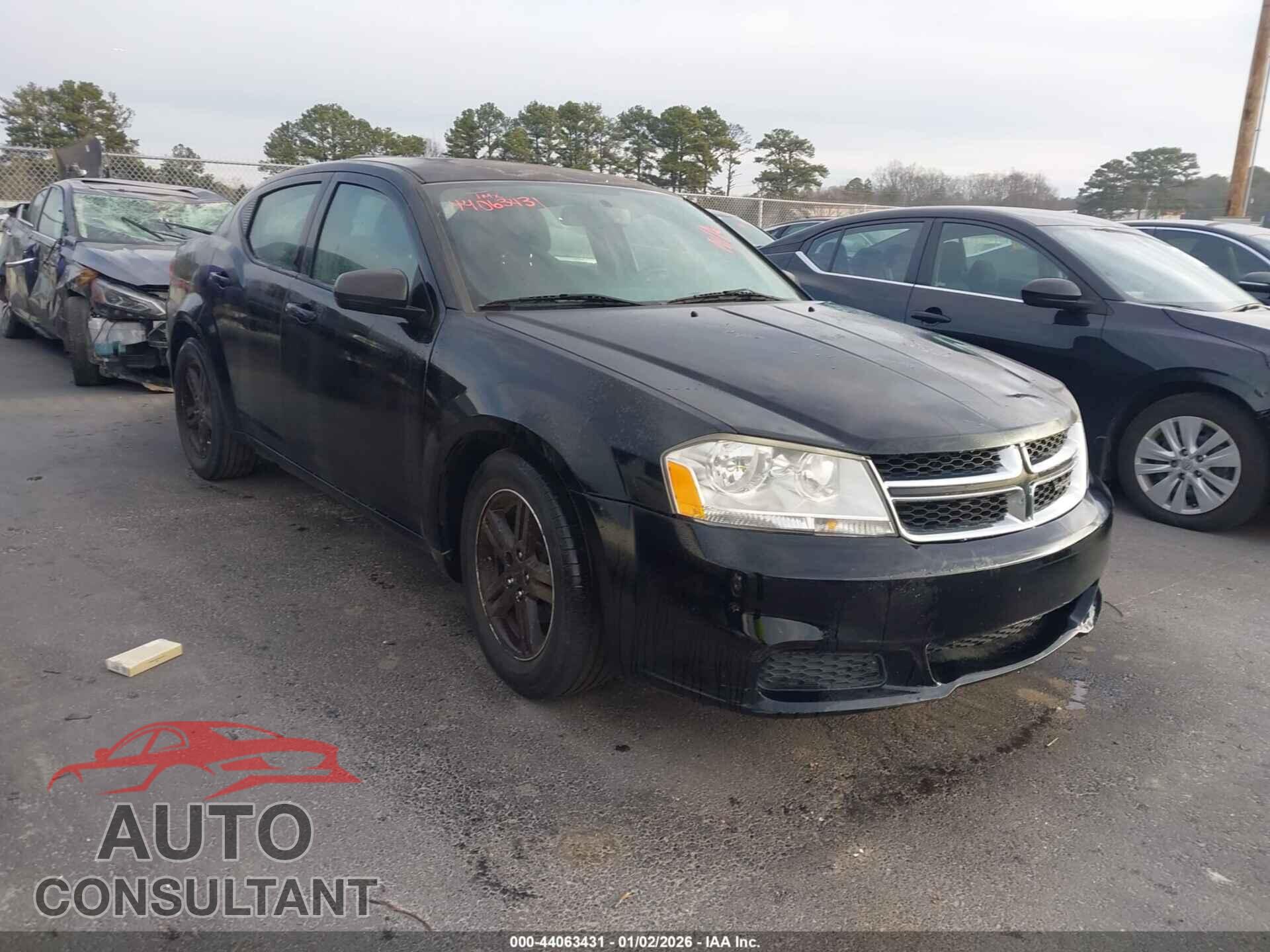 DODGE AVENGER 2012 - 1C3CDZCB9CN227931