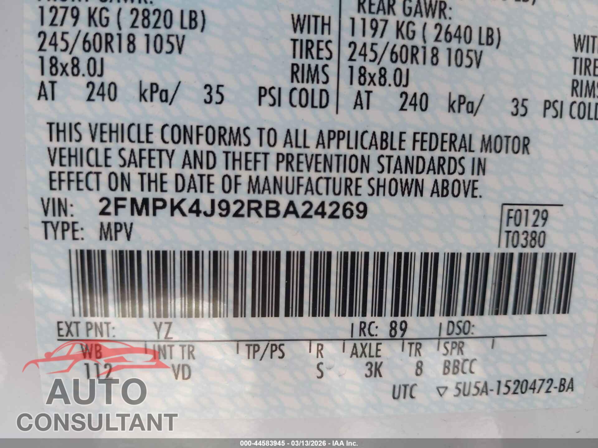 FORD EDGE 2024 - 2FMPK4J92RBA24269
