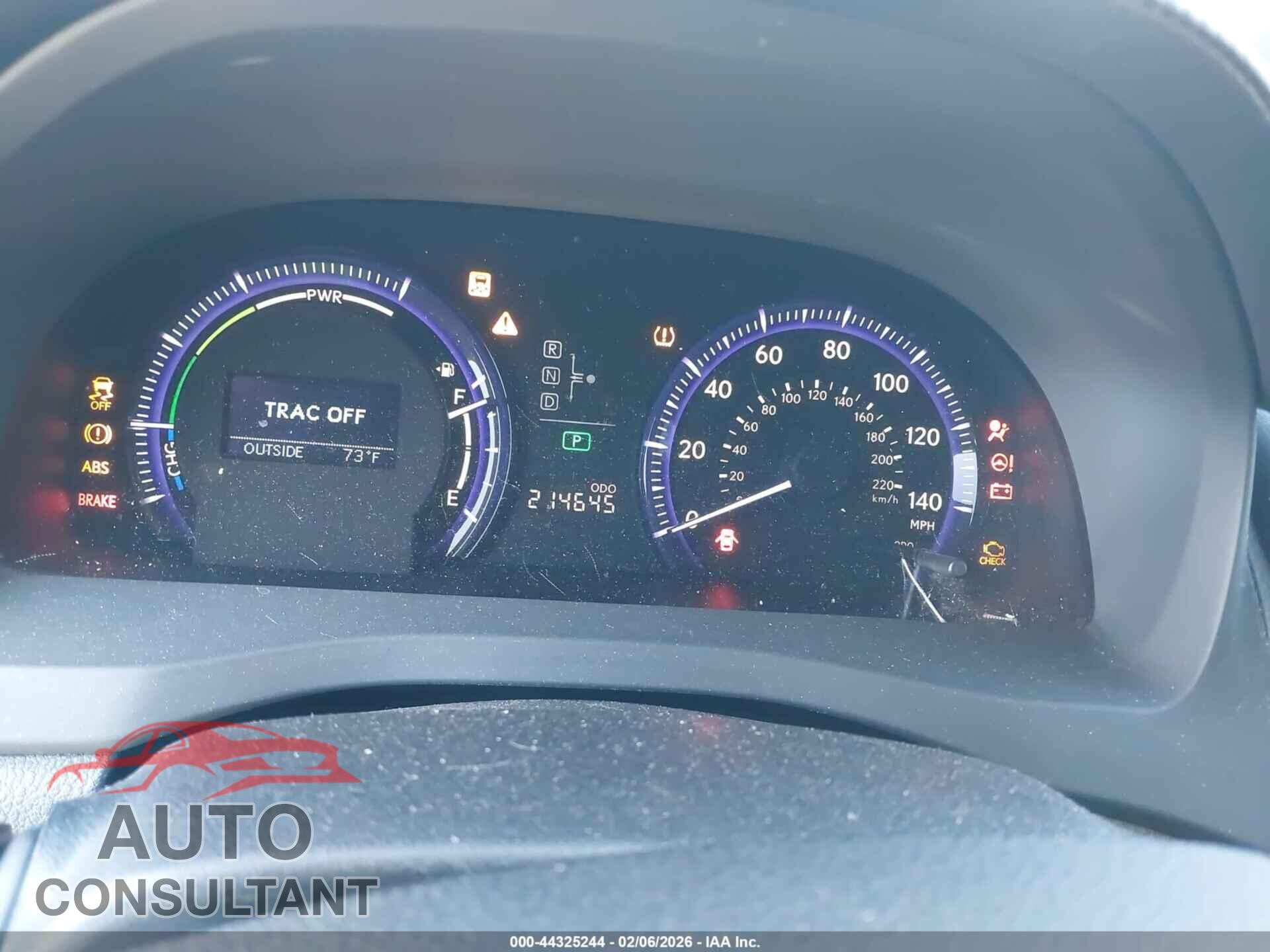 LEXUS HS 250H 2010 - JTHBB1BA7A2015307