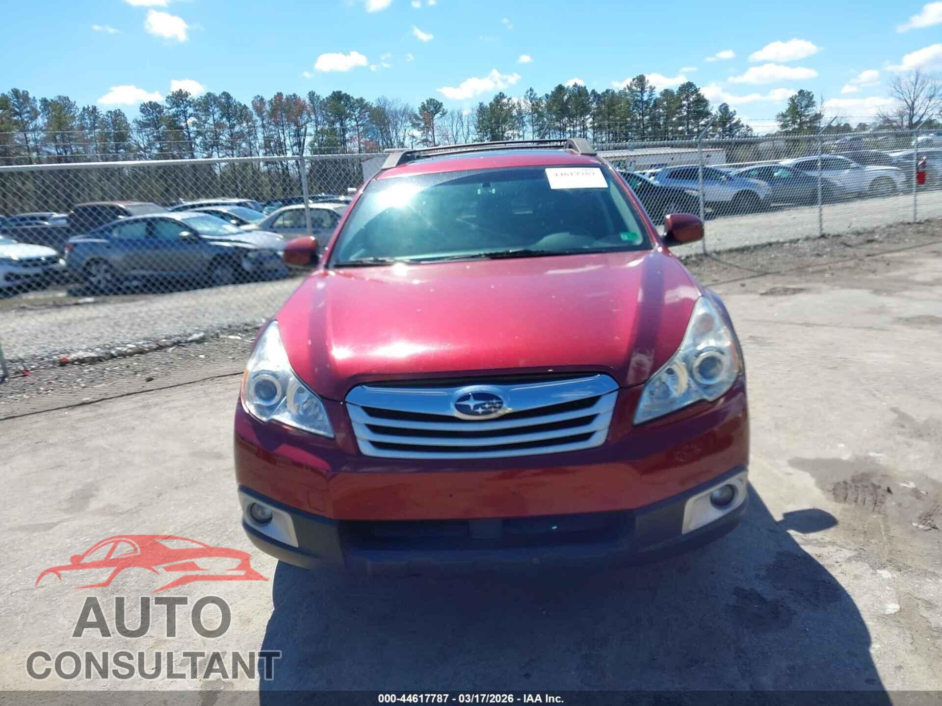 SUBARU OUTBACK 2012 - 4S4BRBGC3C3268517