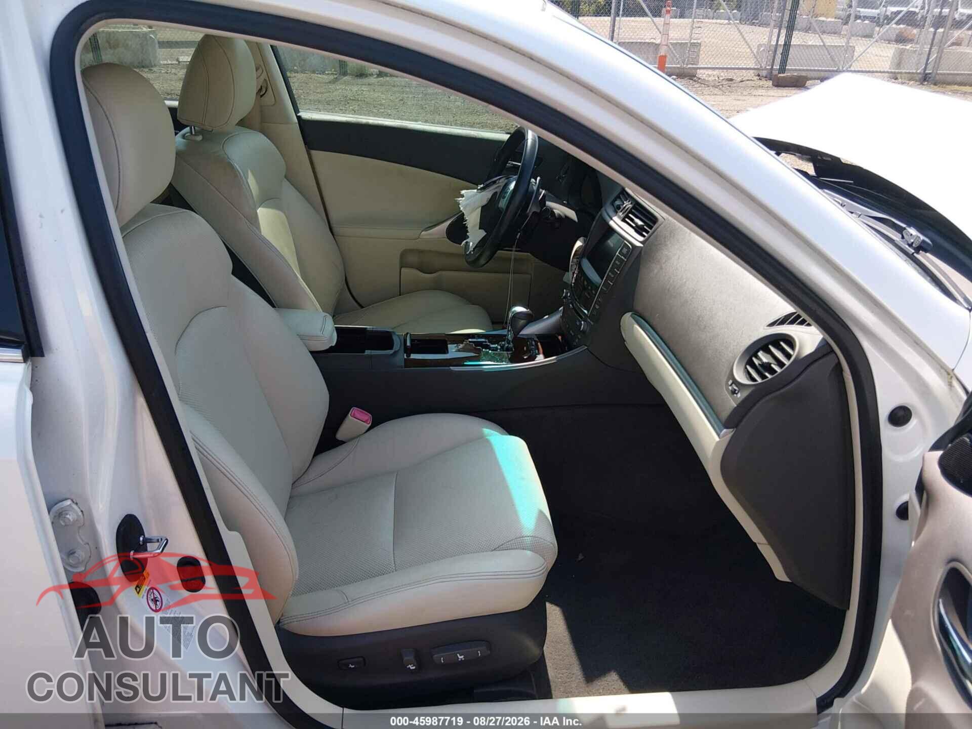 LEXUS IS 250 2012 - JTHBF5C25C2102497