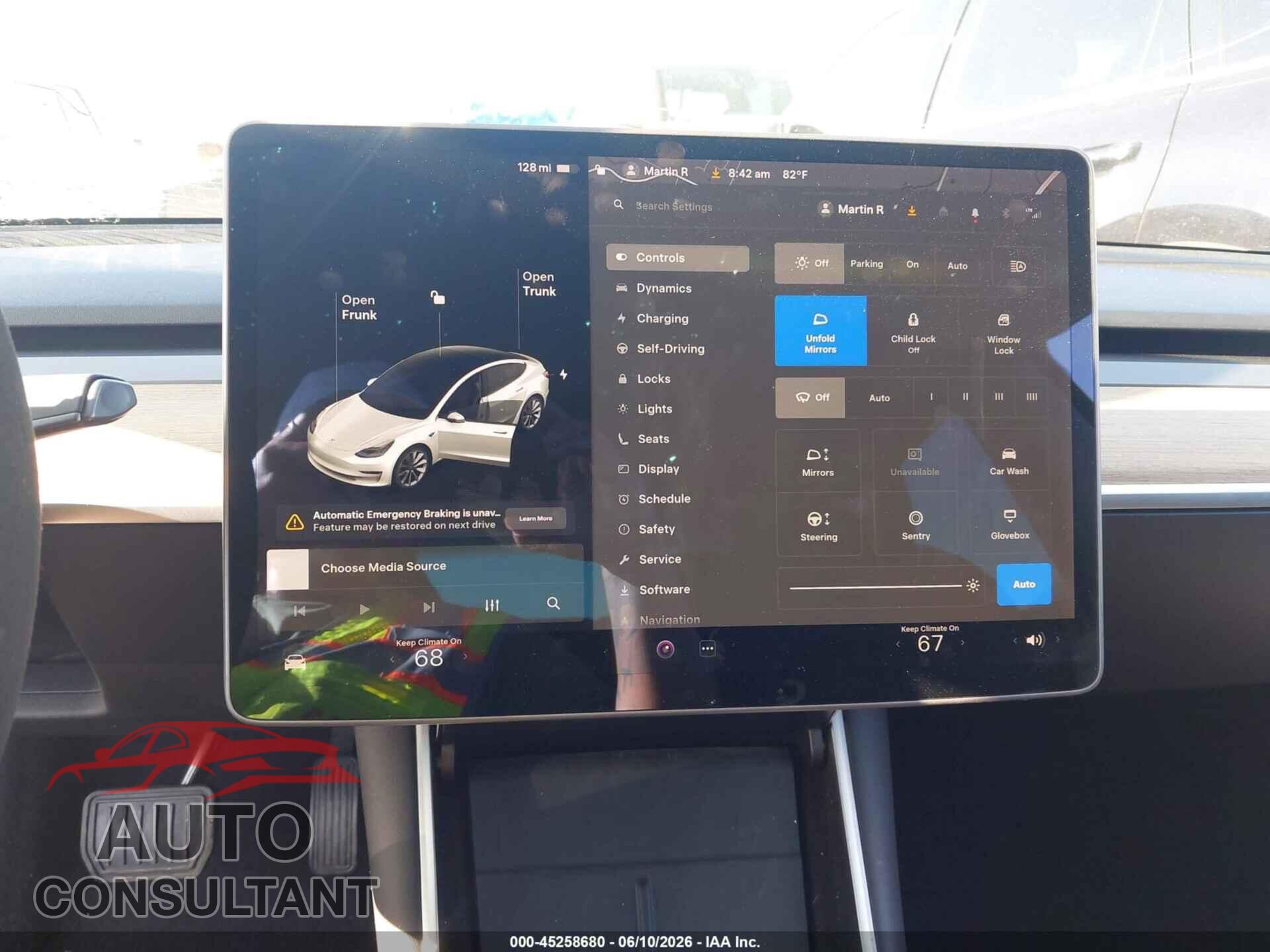 TESLA MODEL 3 2020 - 5YJ3E1EA5LF785708