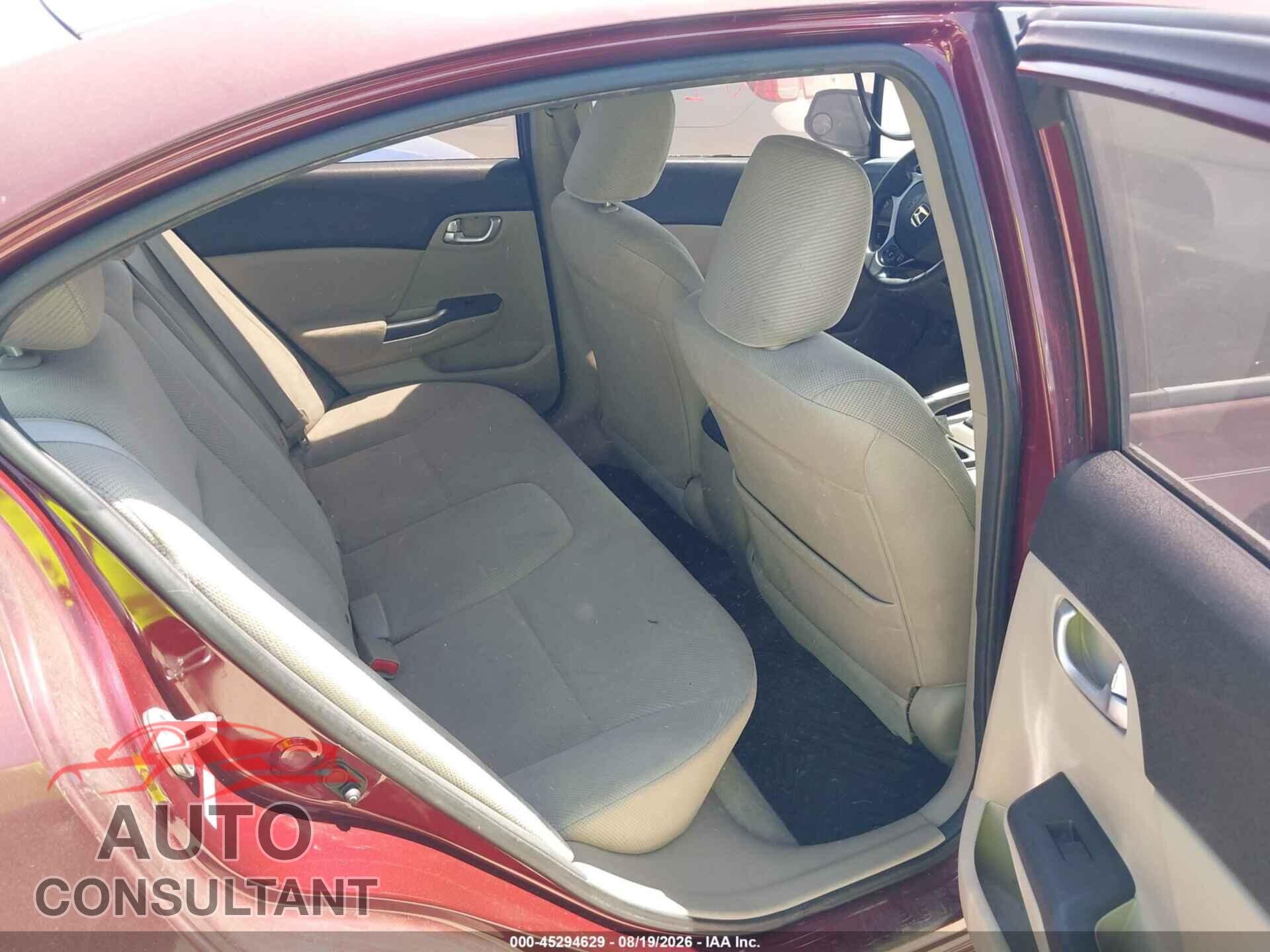 HONDA CIVIC 2012 - 2HGFB2F86CH535879