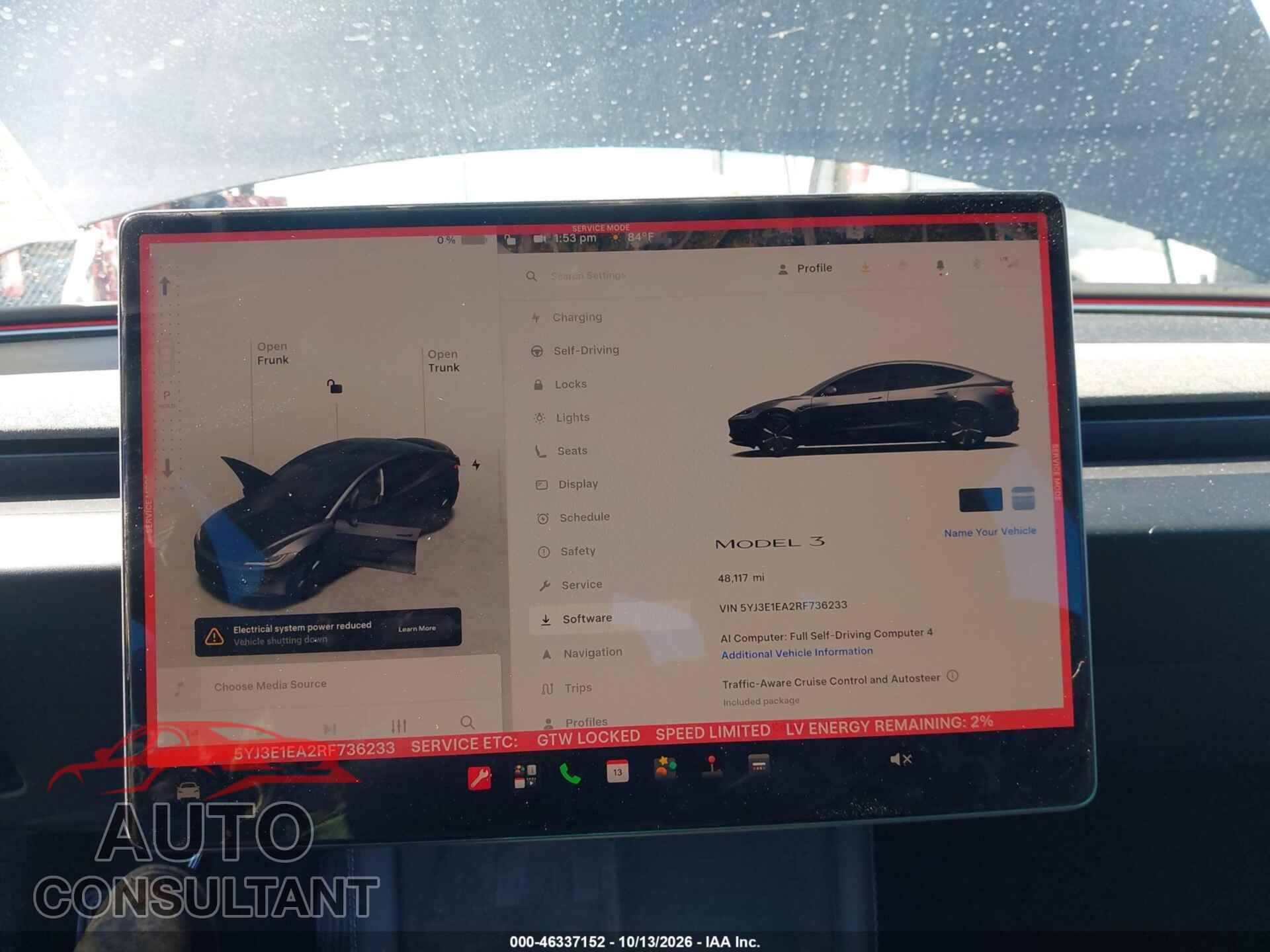 TESLA MODEL 3 2024 - 5YJ3E1EA2RF736233