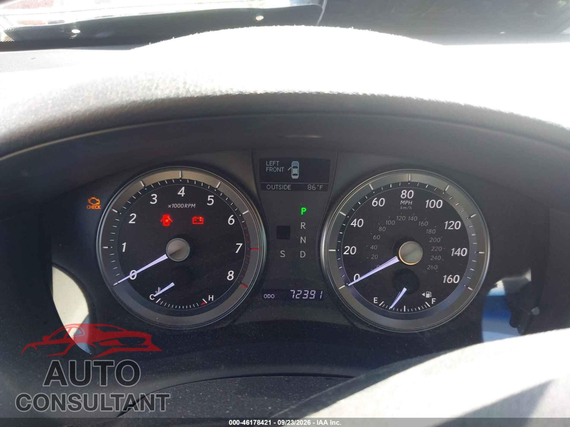 LEXUS ES 350 2011 - JTHBK1EG8B2466599