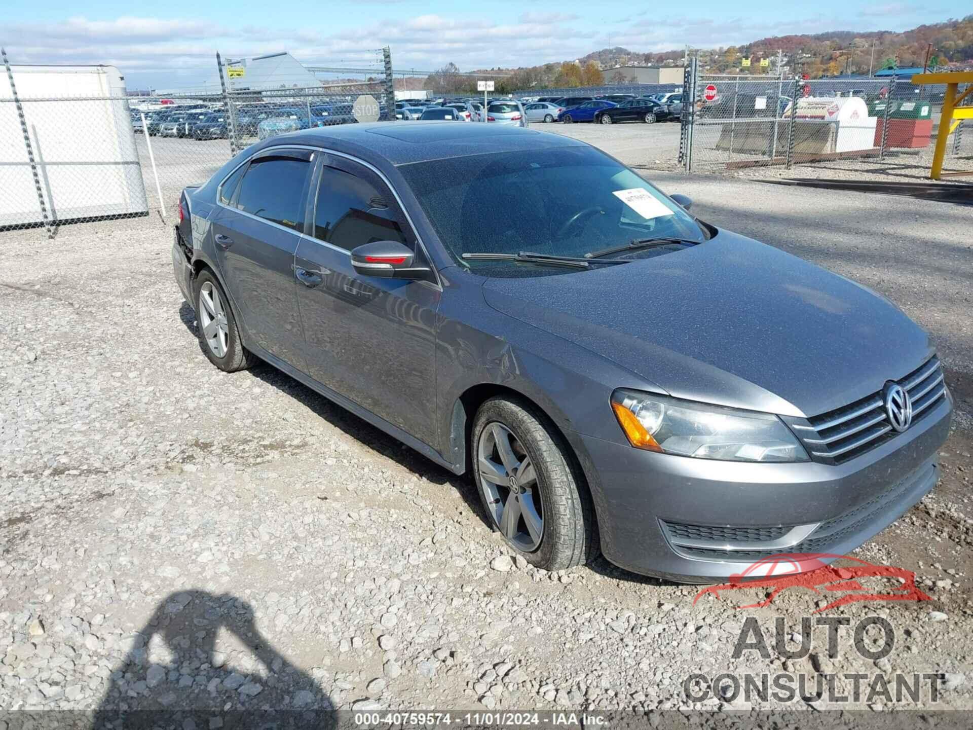 VOLKSWAGEN PASSAT 2013 - 1VWBP7A39DC024532