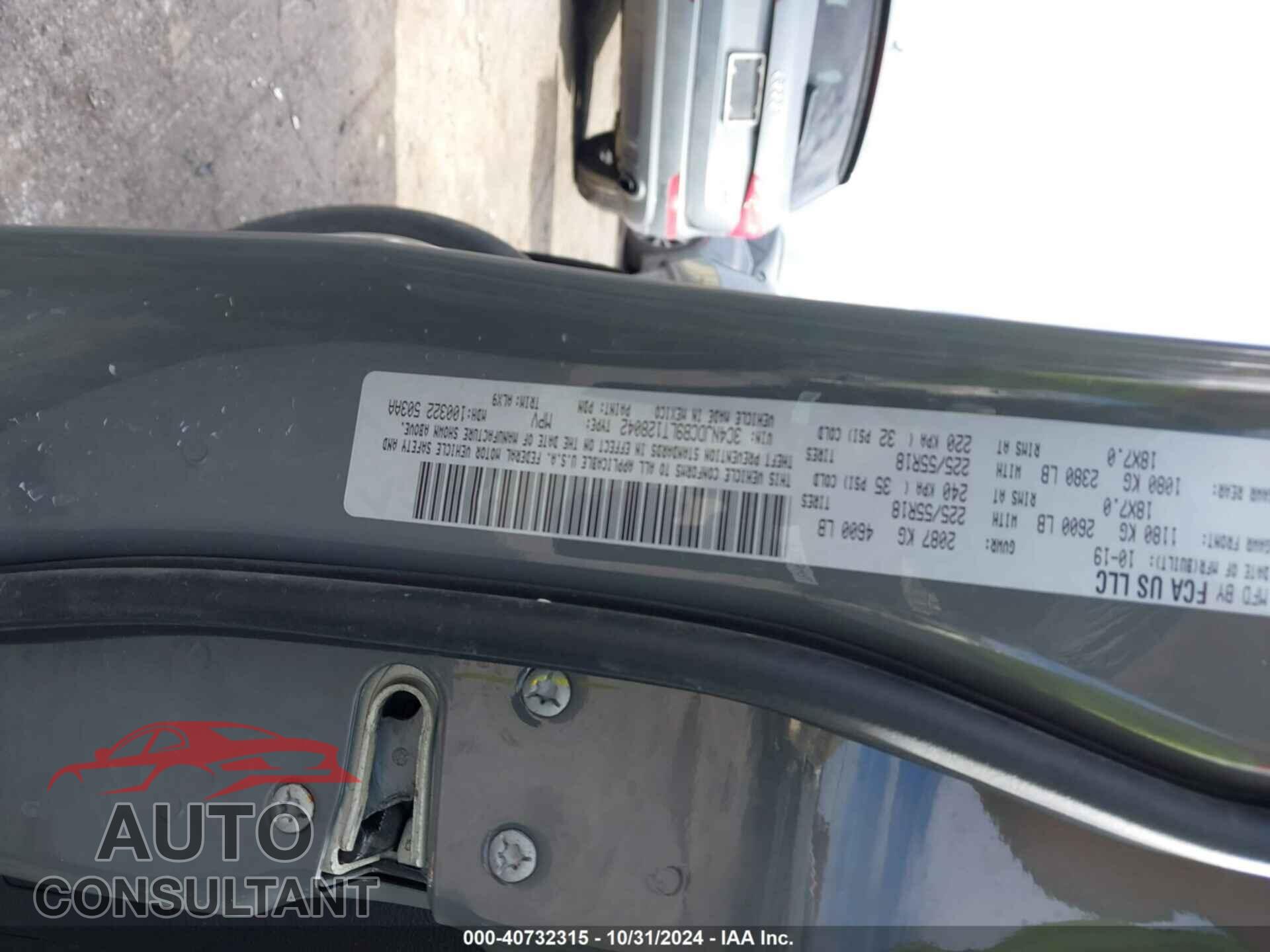 JEEP COMPASS 2020 - 3C4NJDCB9LT128042