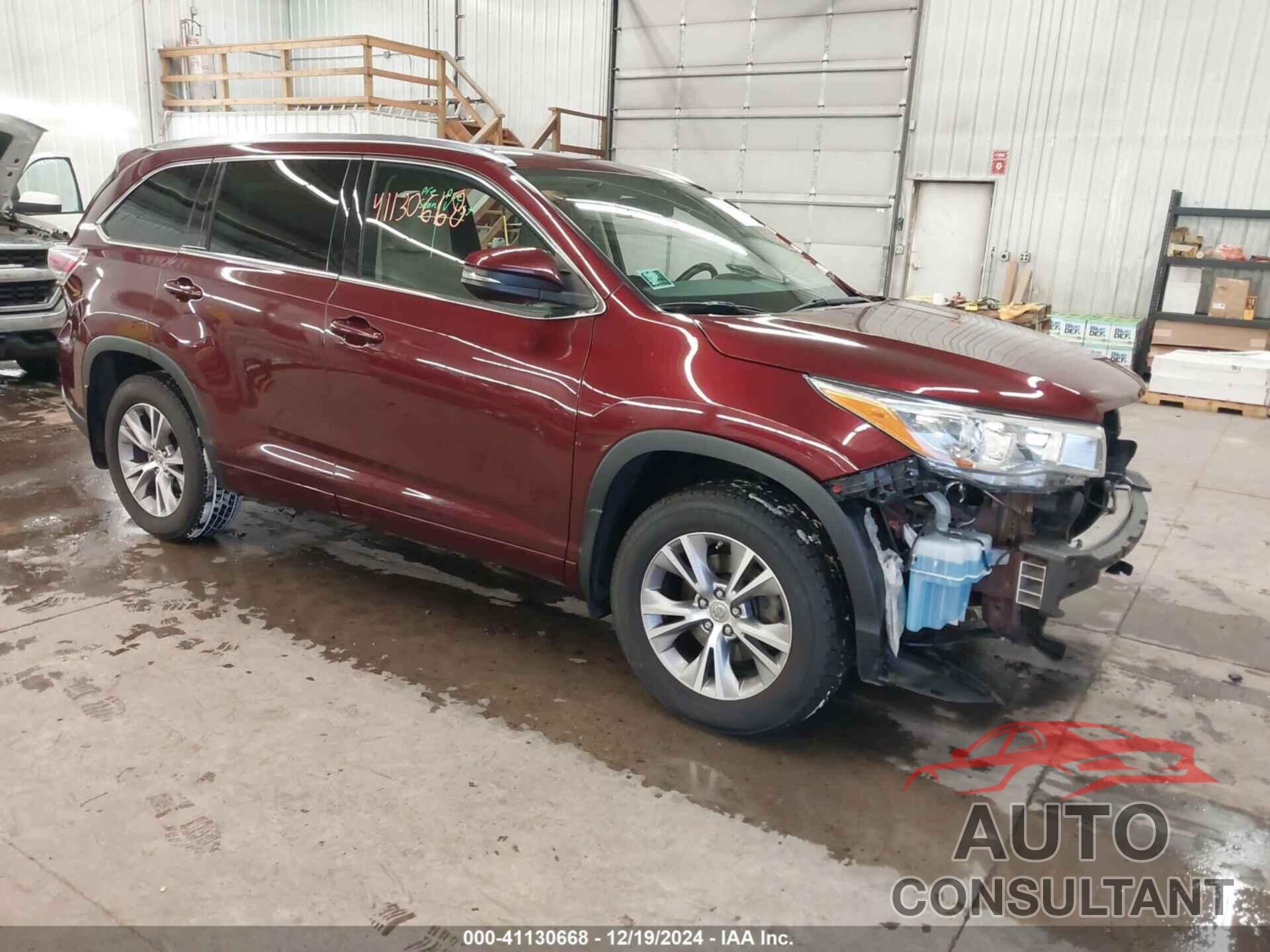 TOYOTA HIGHLANDER 2015 - 5TDJKRFH8FS178714