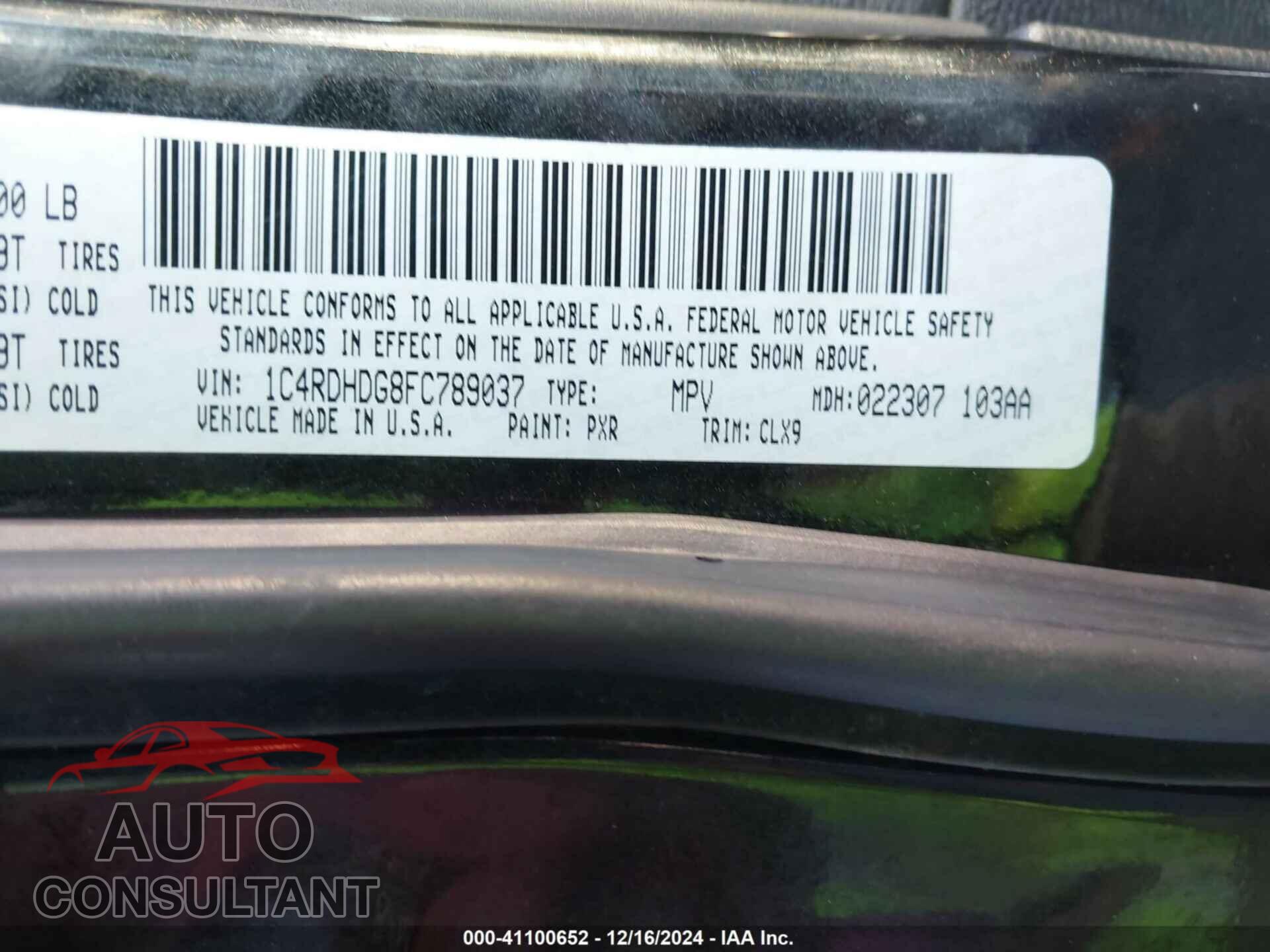 DODGE DURANGO 2015 - 1C4RDHDG8FC789037