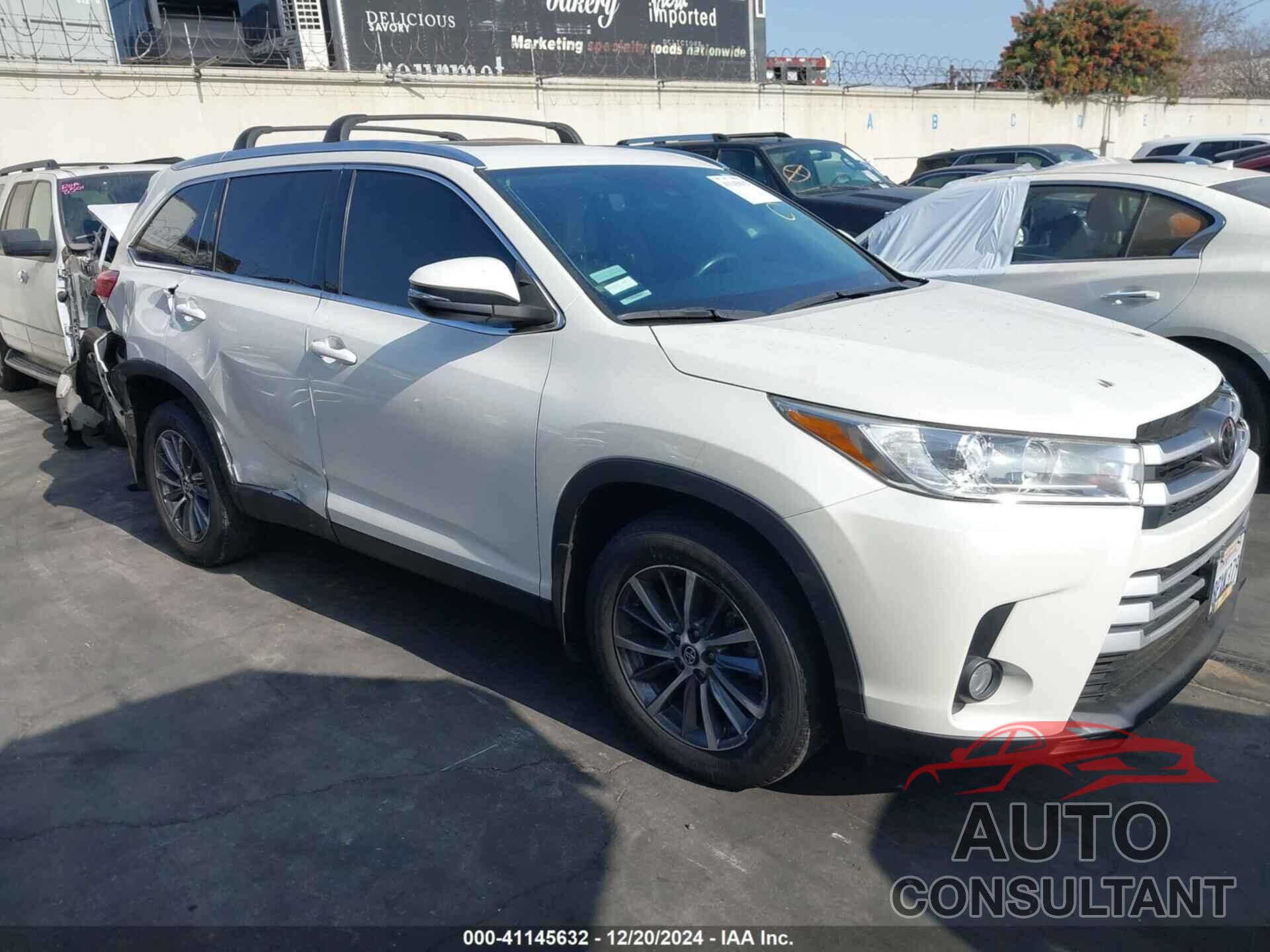 TOYOTA HIGHLANDER 2019 - 5TDKZRFH9KS572927