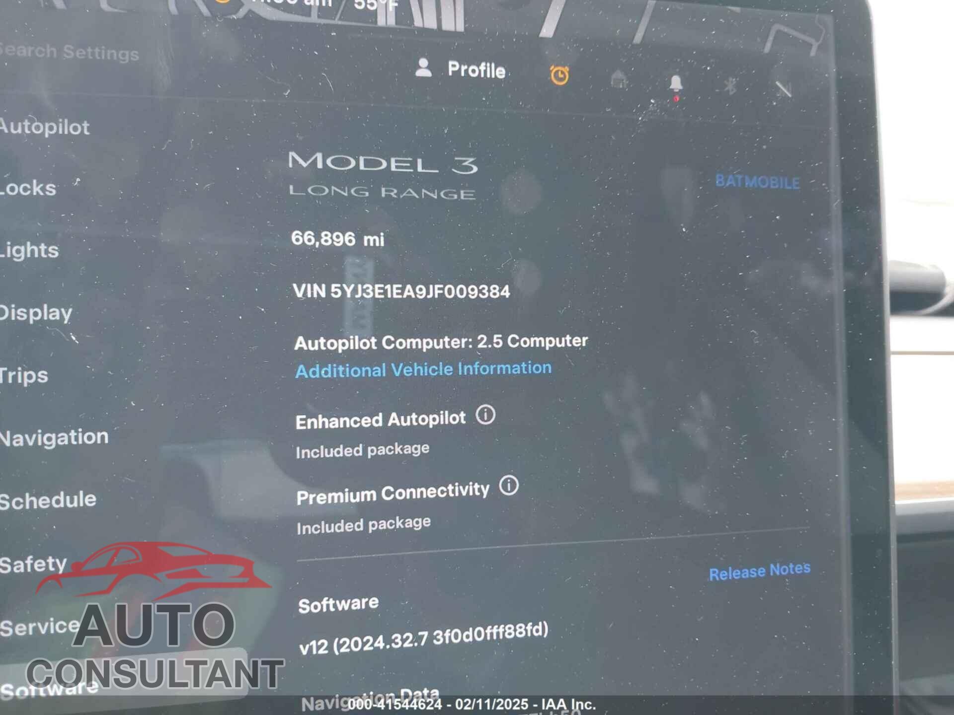TESLA MODEL 3 2018 - 5YJ3E1EA9JF009384