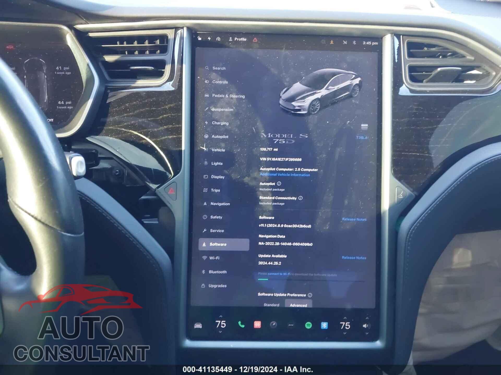 TESLA MODEL S 2018 - 5YJSA1E27JF295686