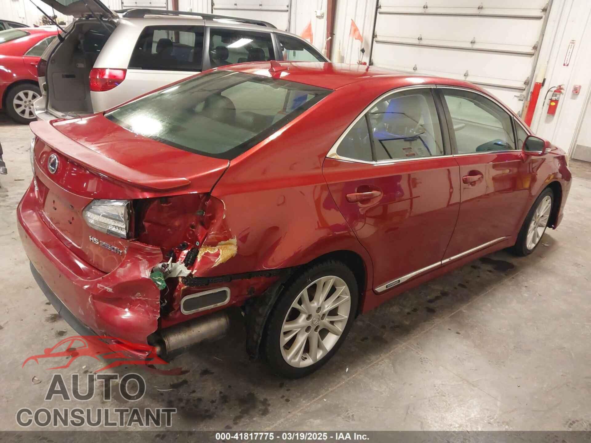 LEXUS HS 250H 2010 - JTHBB1BA3A2005521